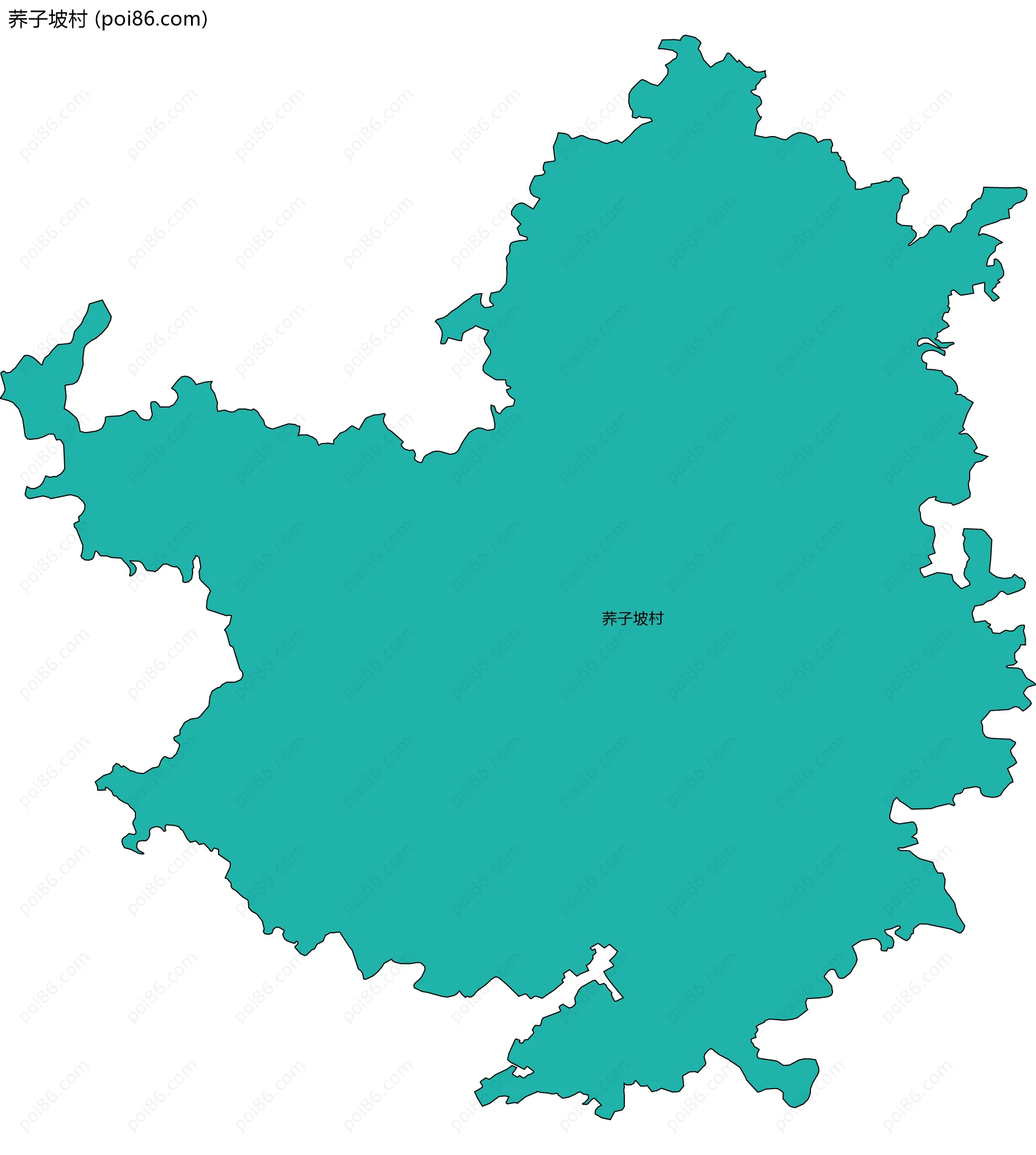 荞子坡村边界地图