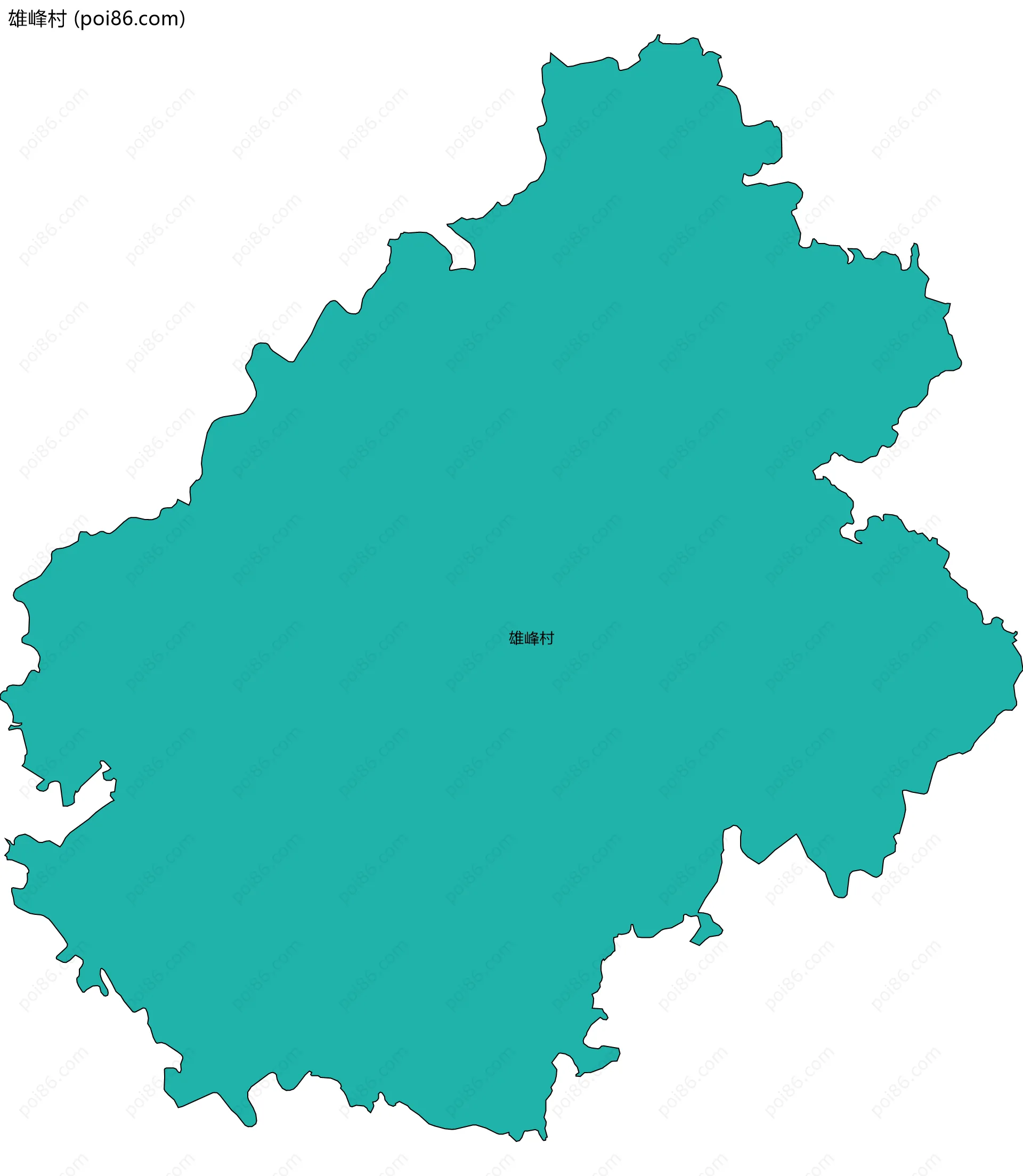 雄峰村边界地图