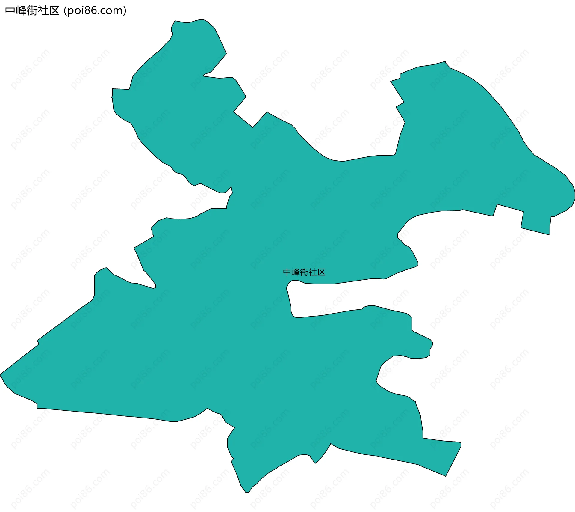 中峰街社区边界地图