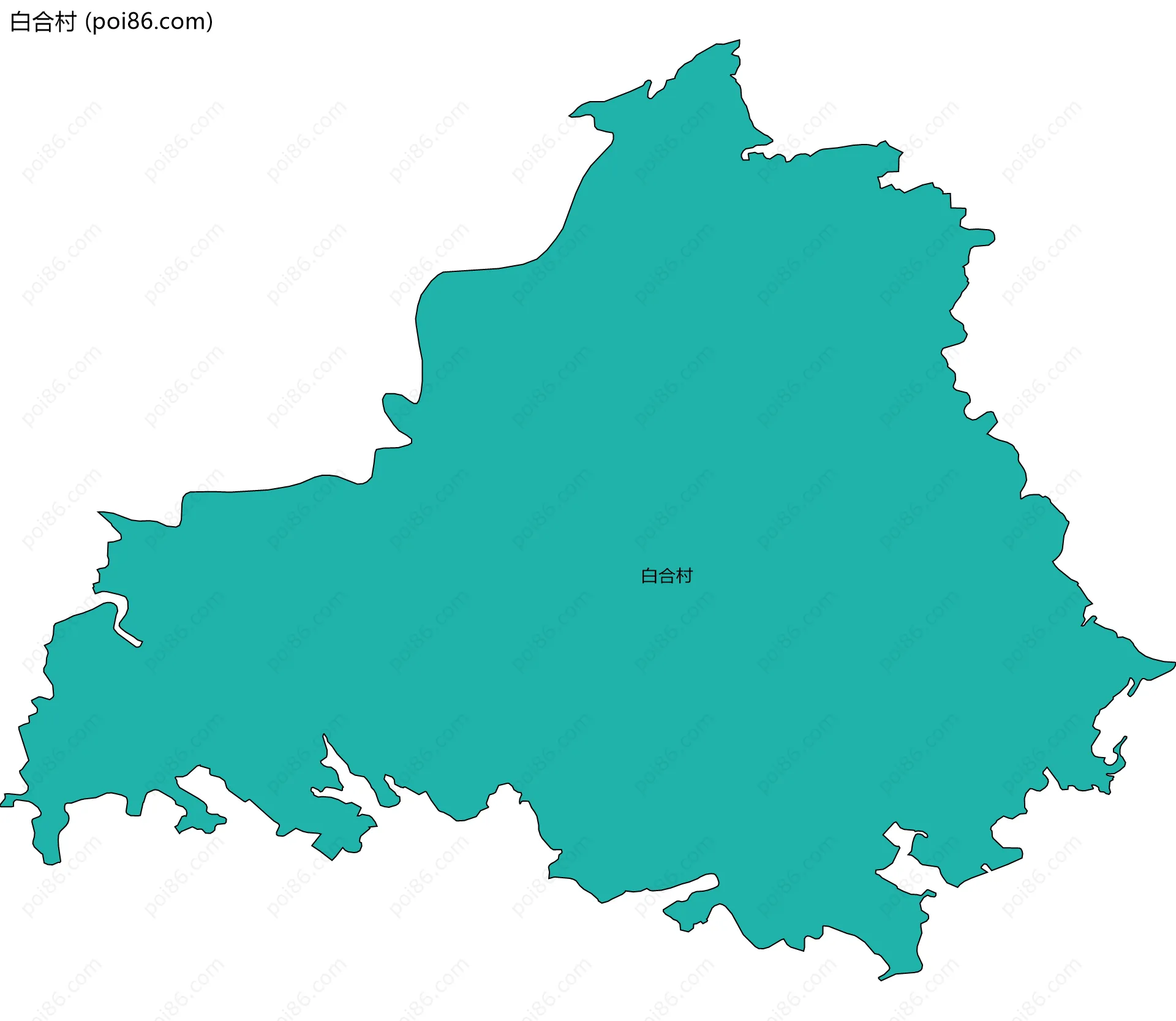 白合村边界地图