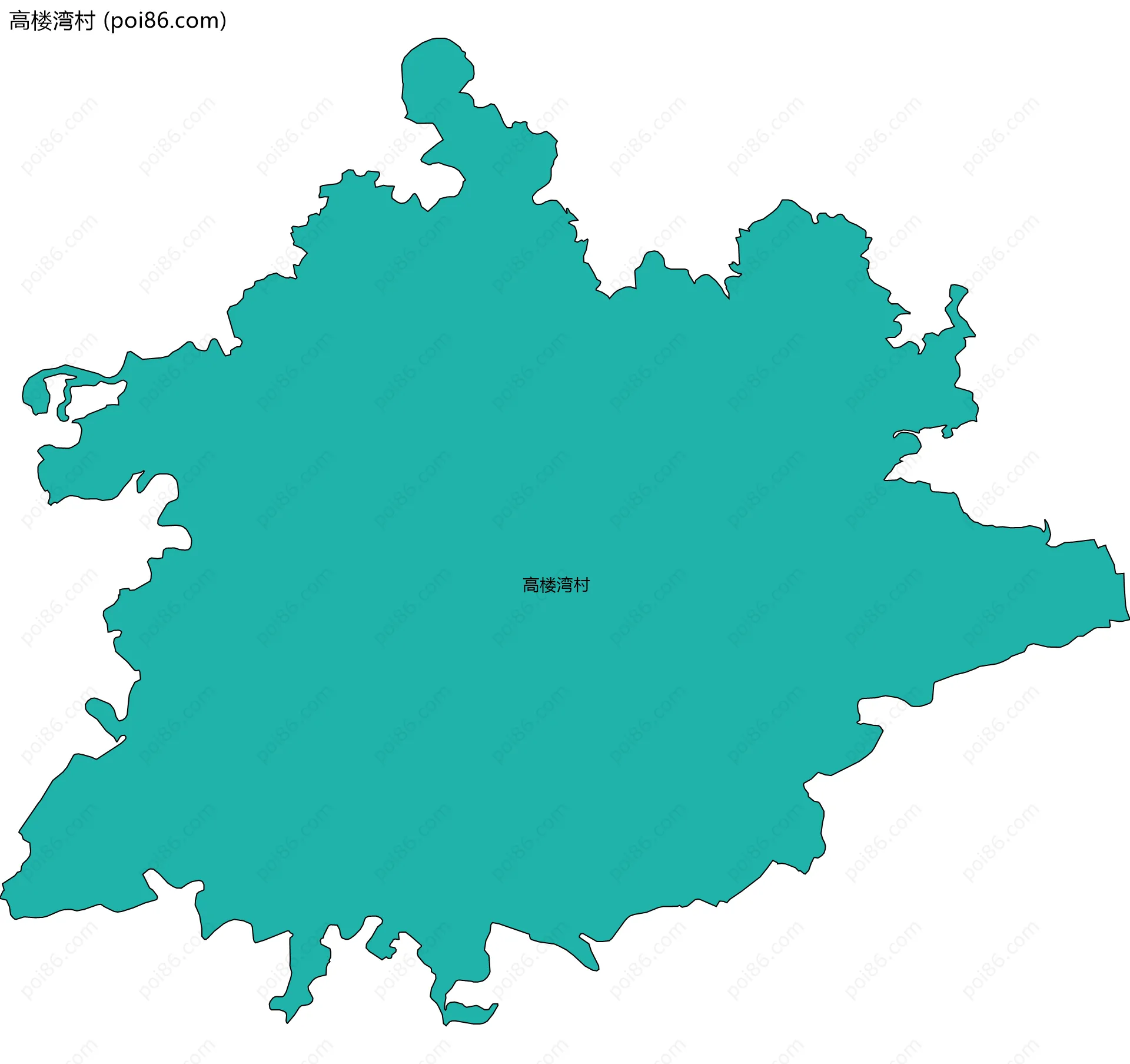 高楼湾村边界地图