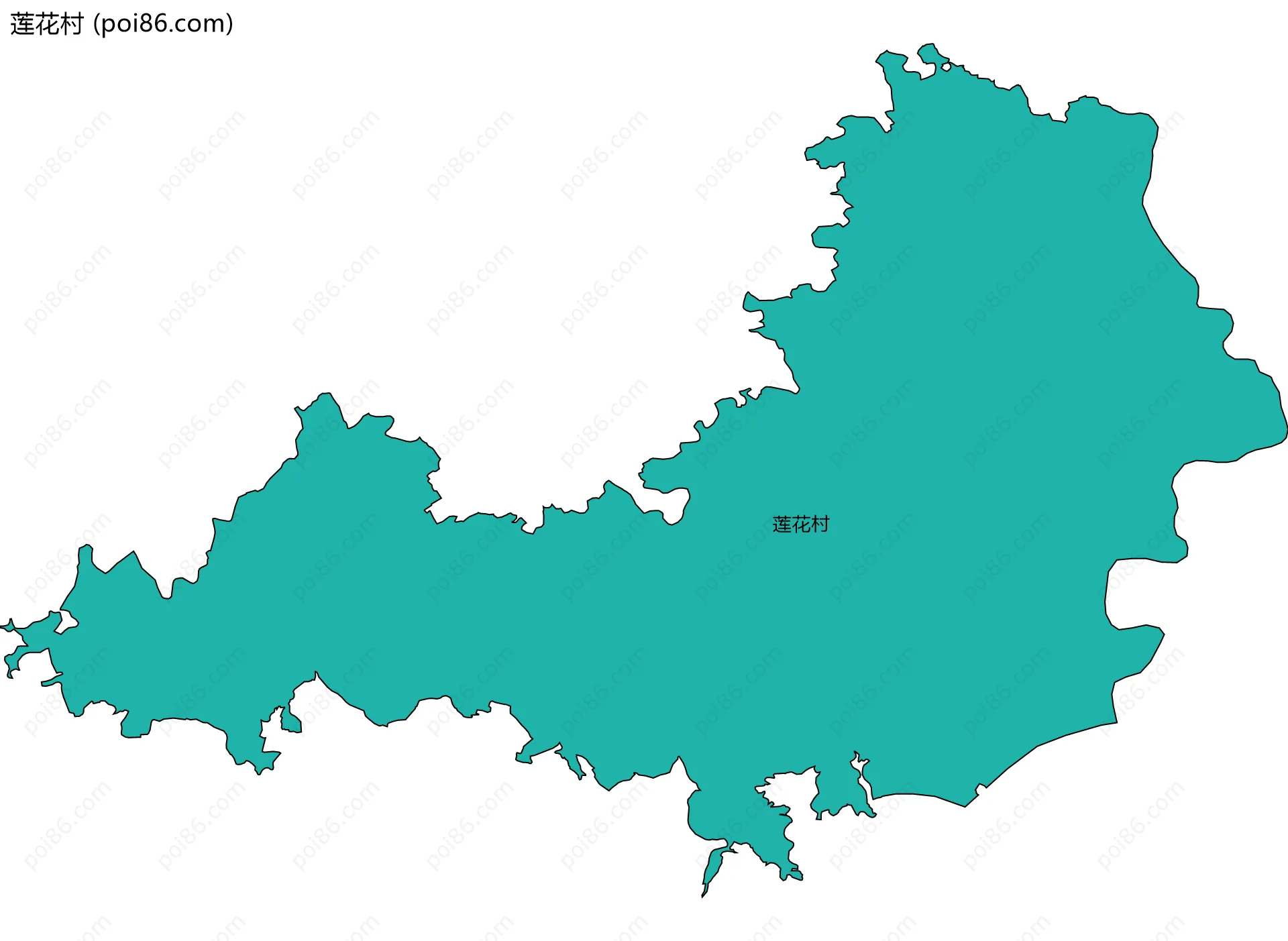 莲花村边界地图
