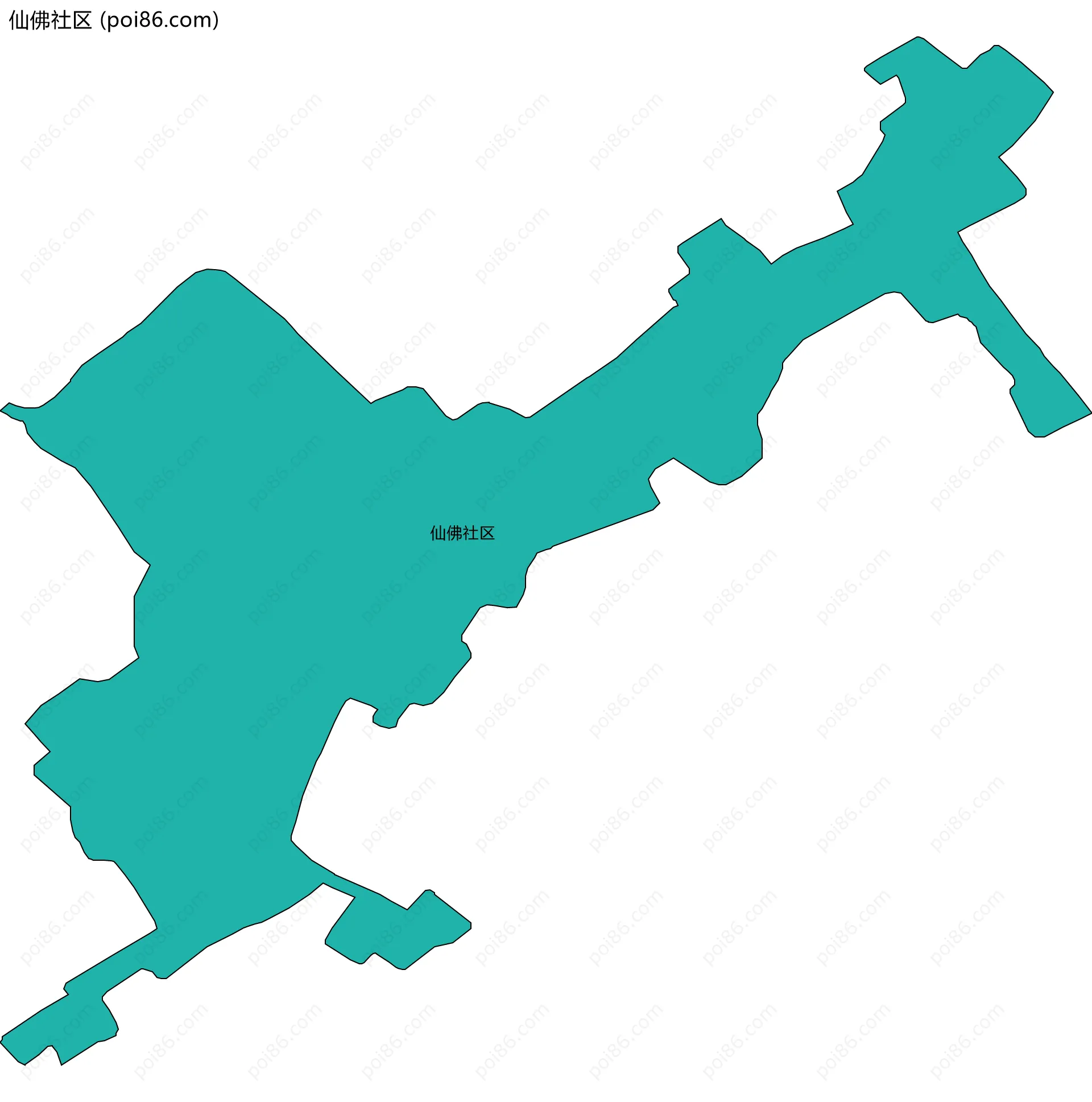 仙佛社区边界地图