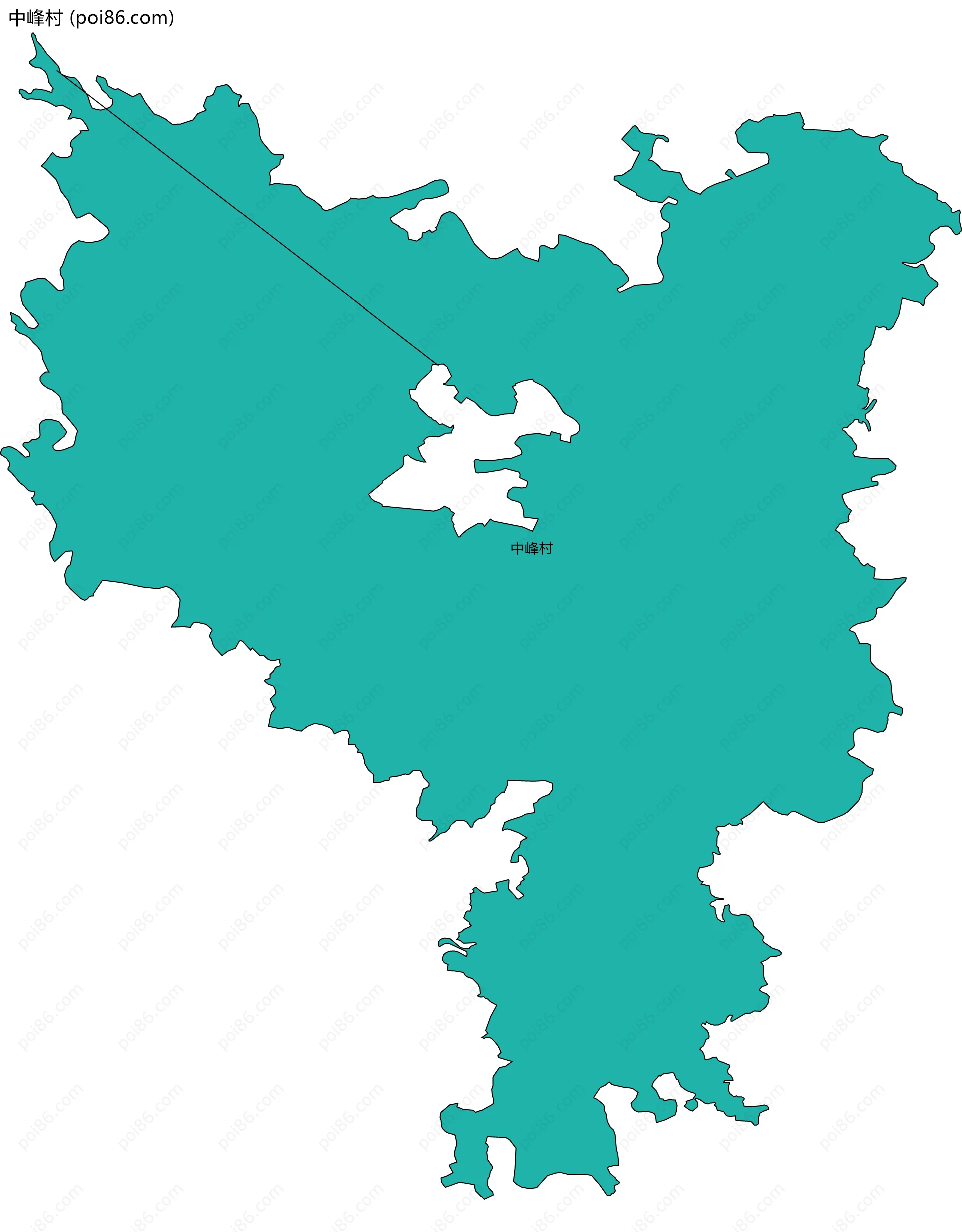 中峰村边界地图