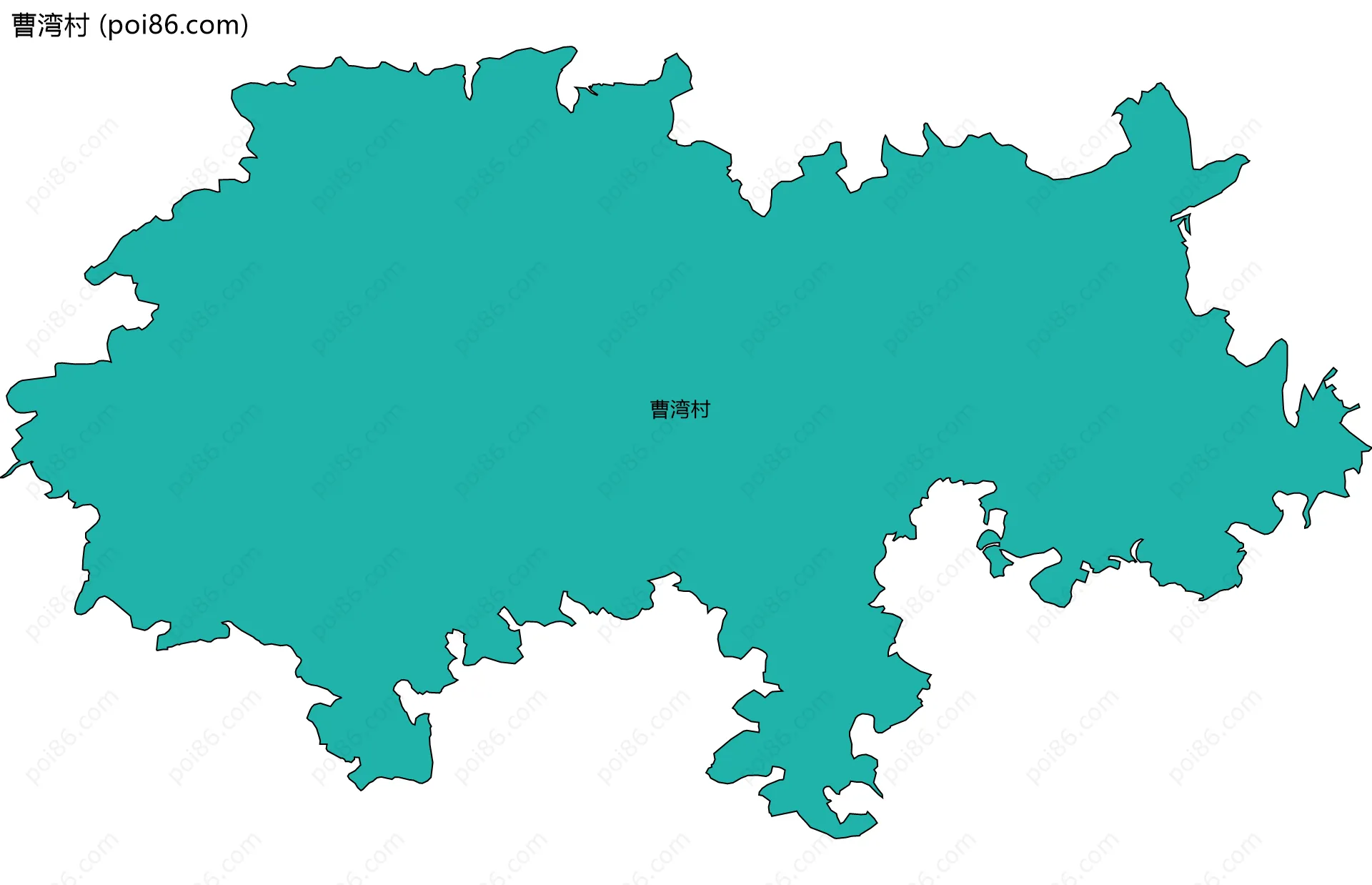 曹湾村边界地图