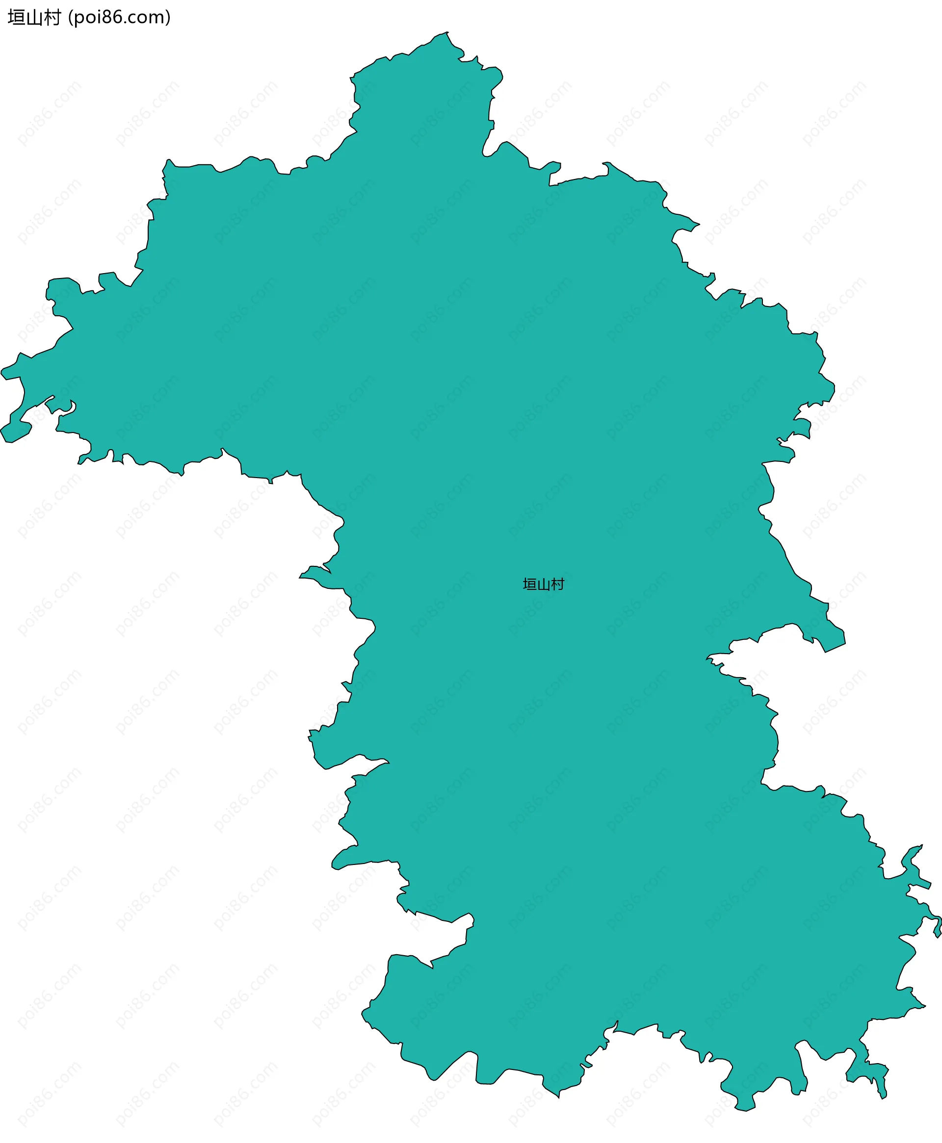 垣山村边界地图