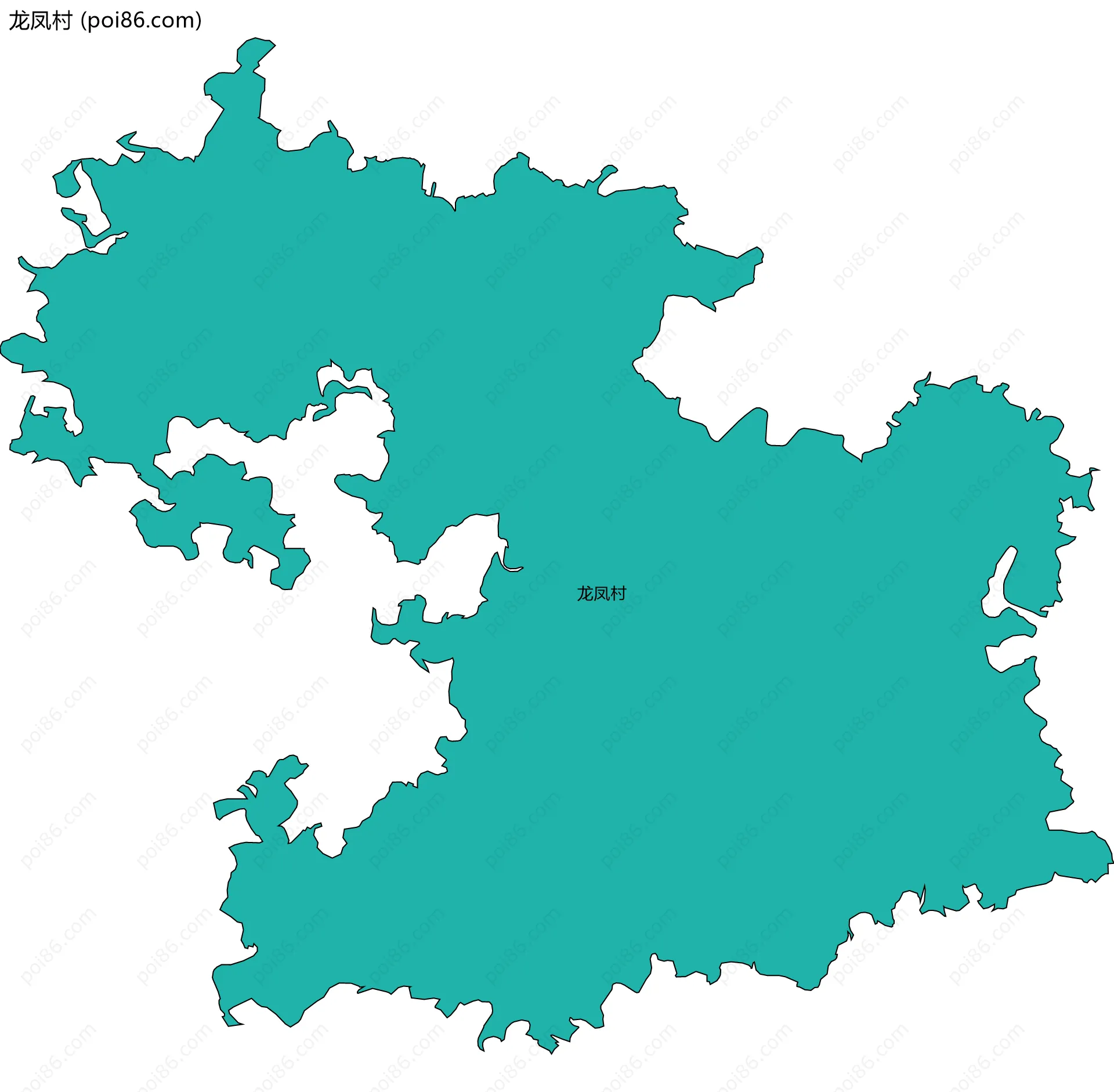 龙凤村边界地图