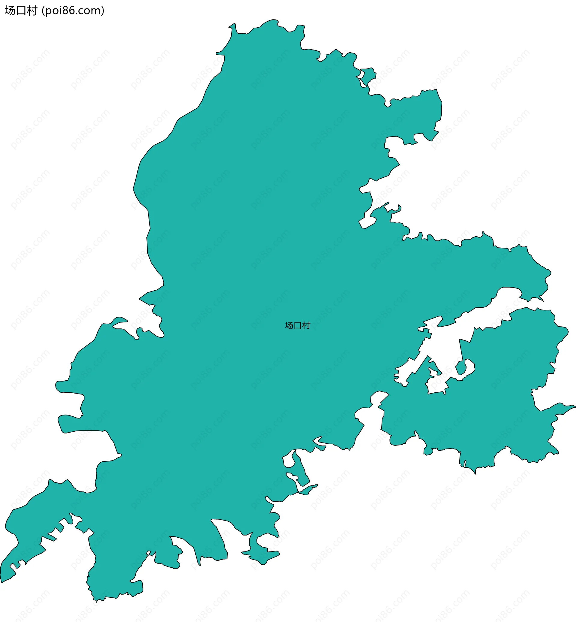 场口村边界地图