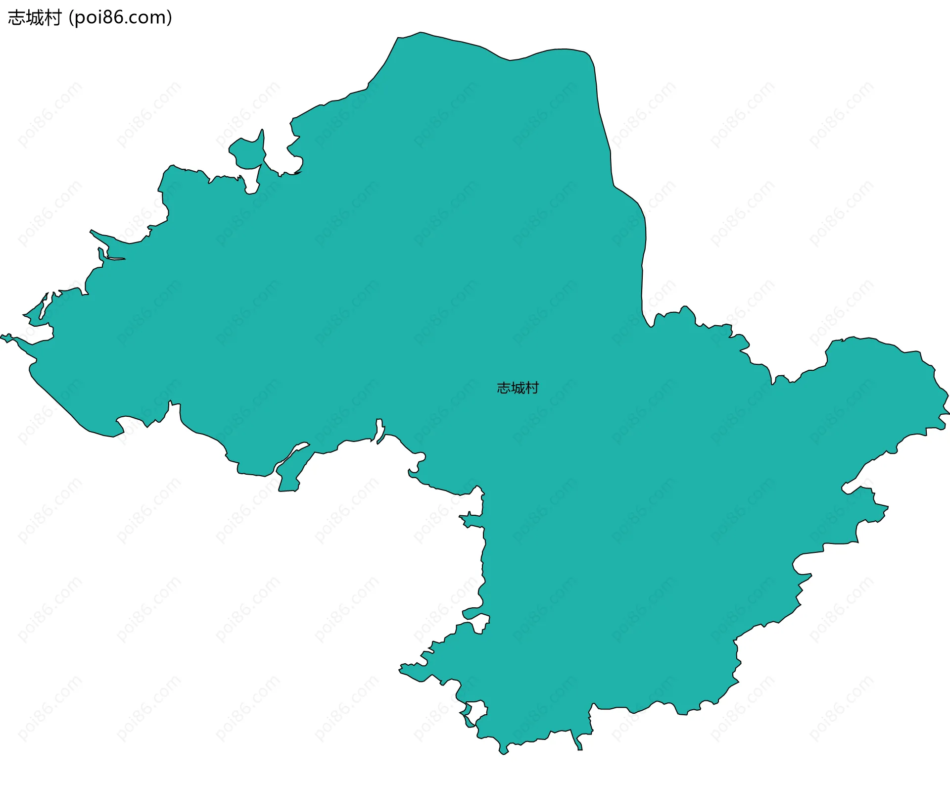 志城村边界地图