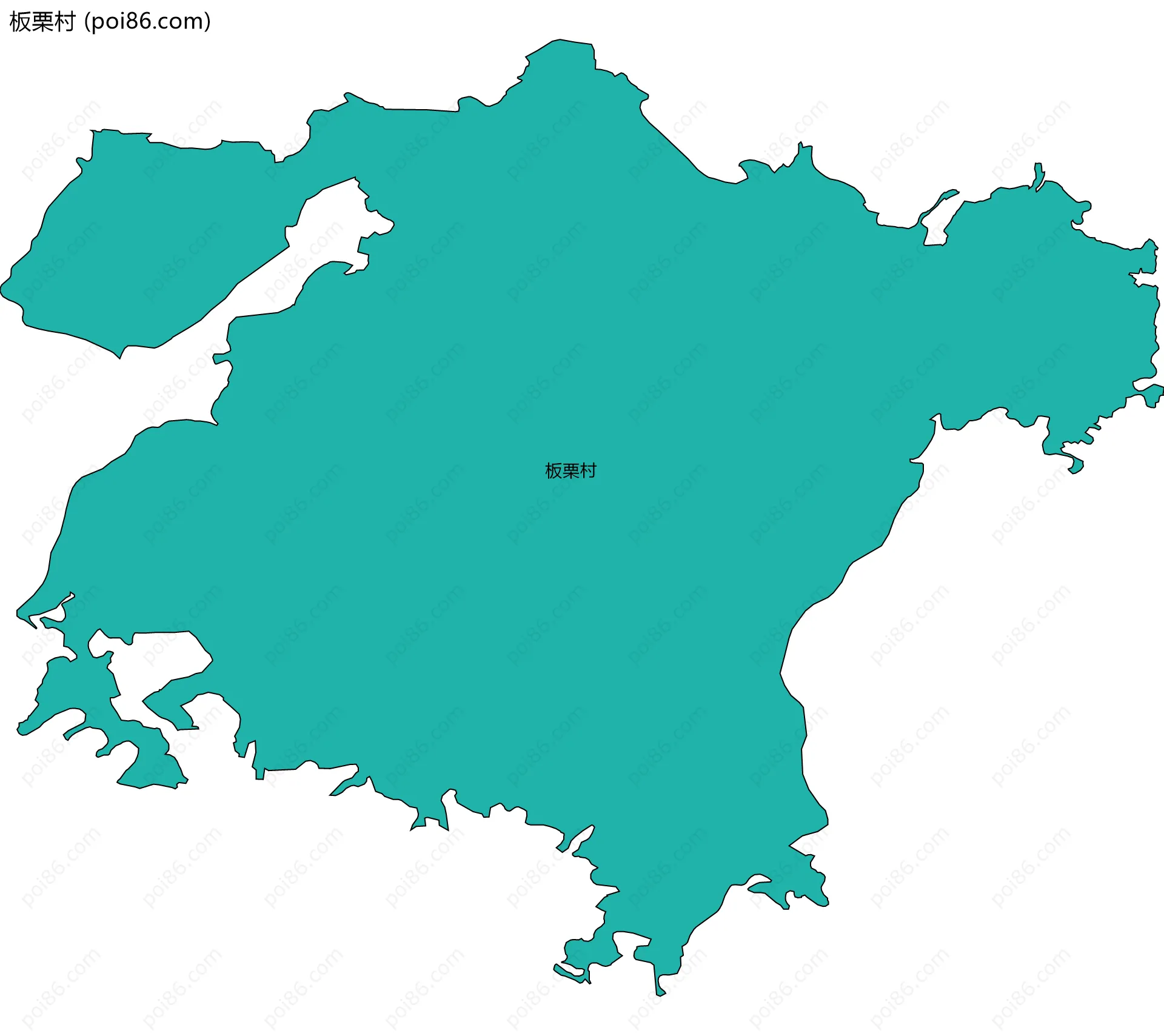 板栗村边界地图