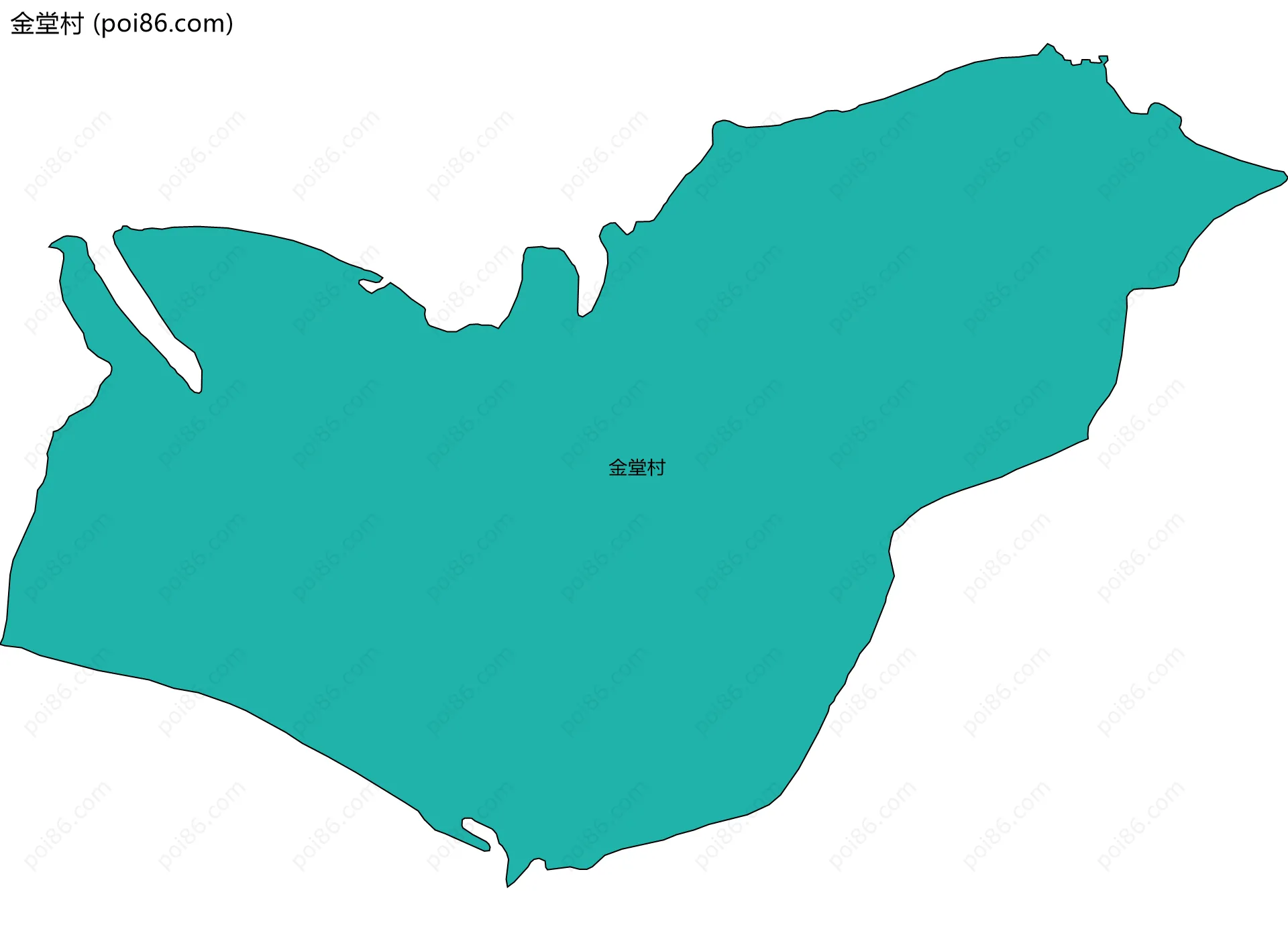 金堂村边界地图
