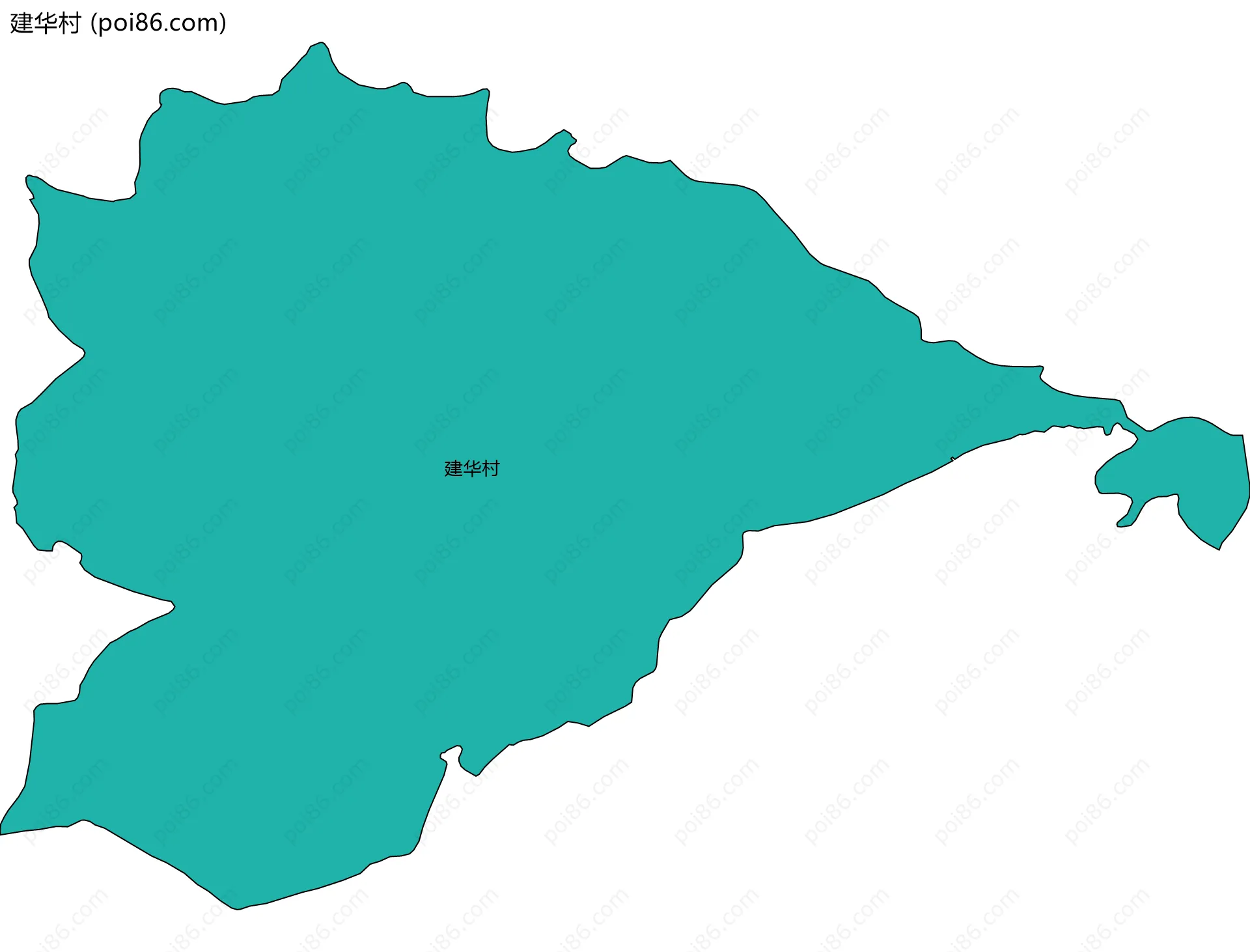 建华村边界地图