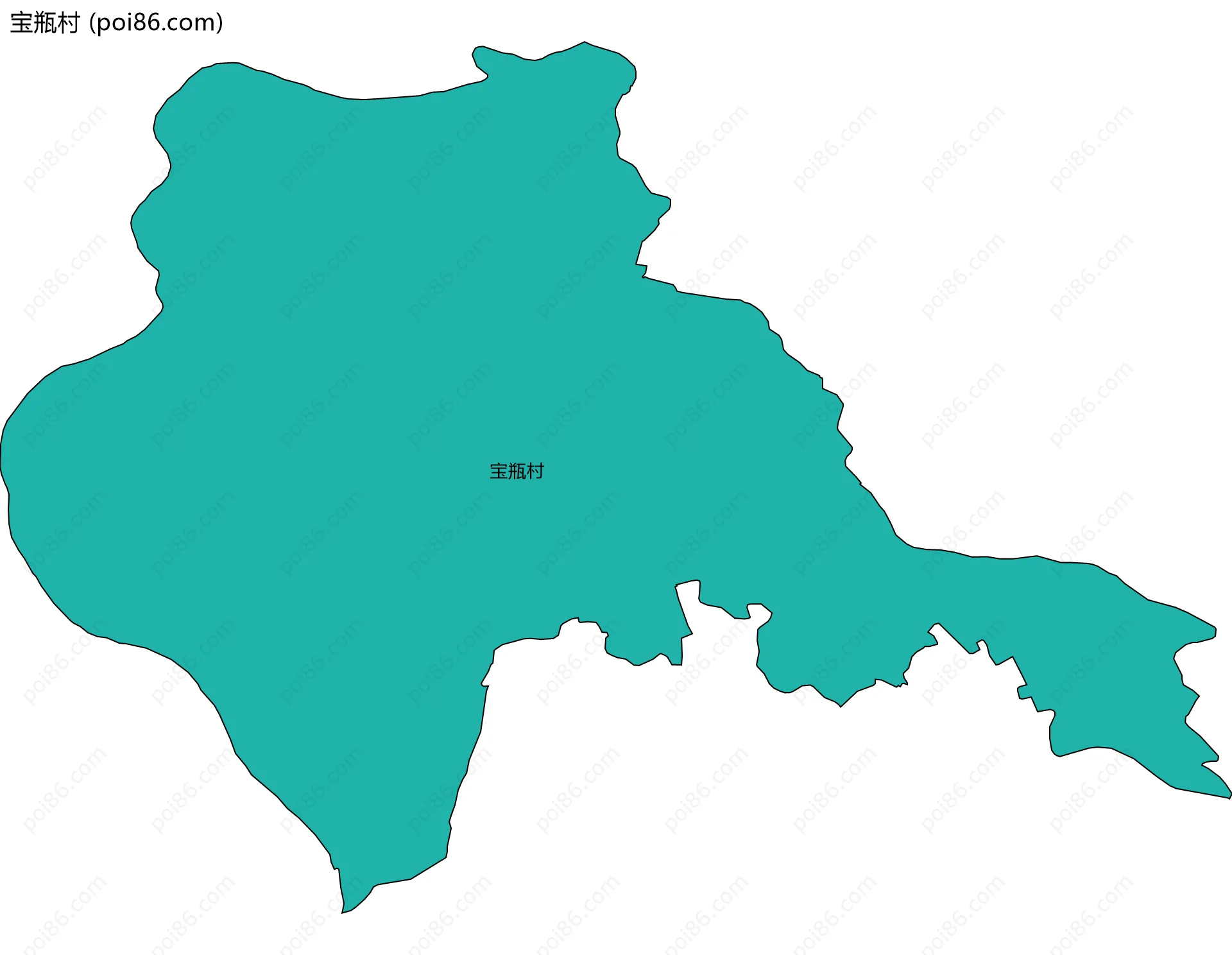 宝瓶村边界地图