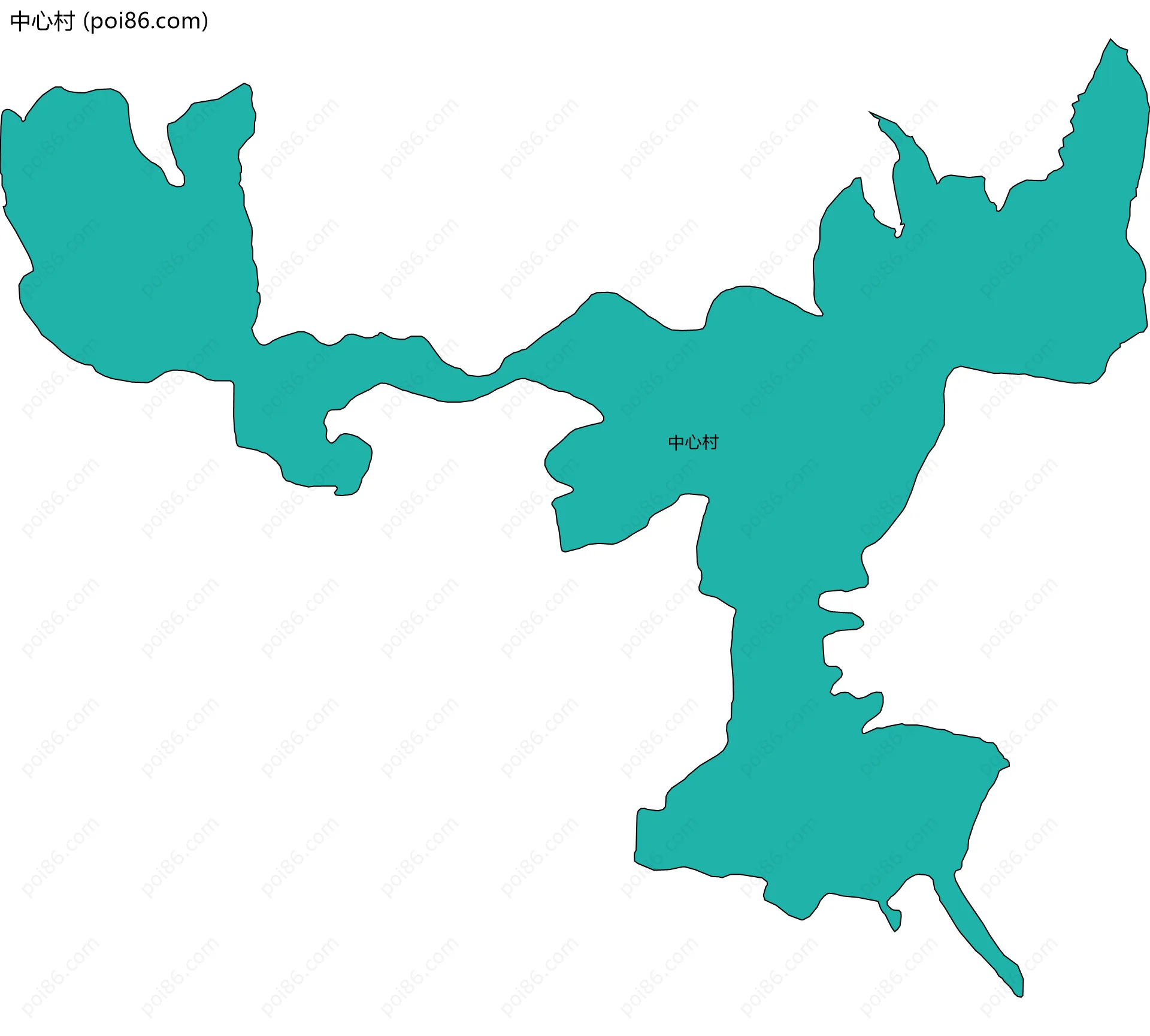 中心村边界地图
