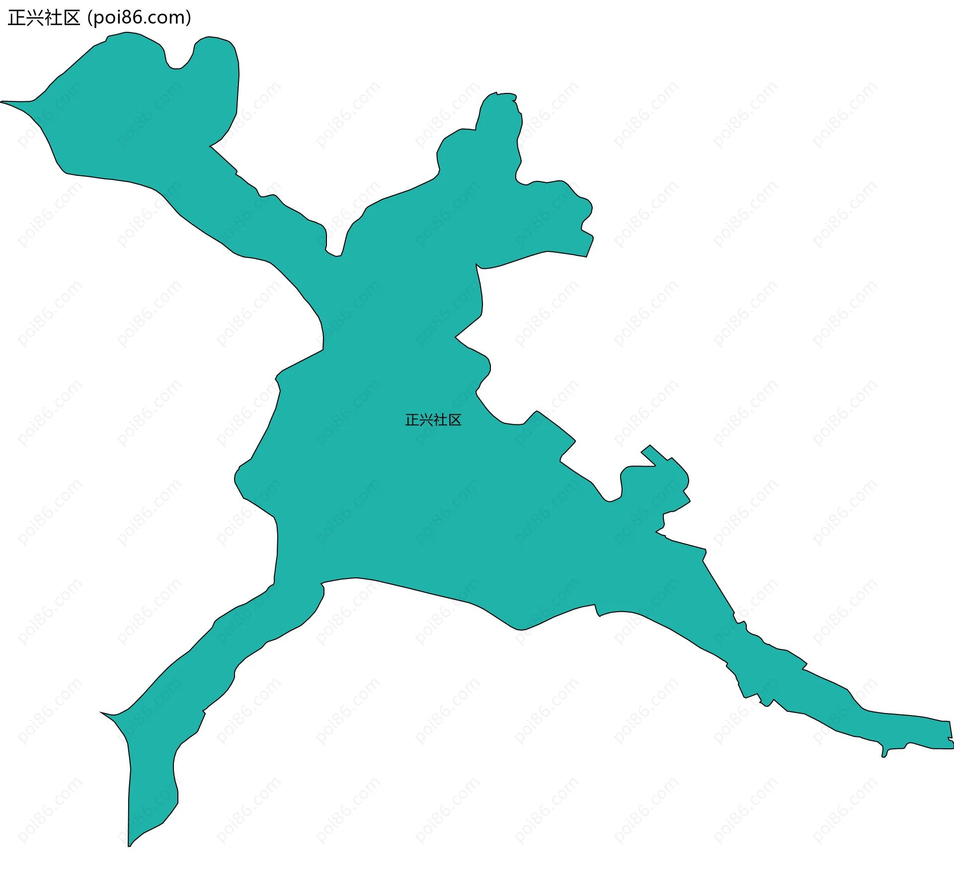 正兴社区边界地图
