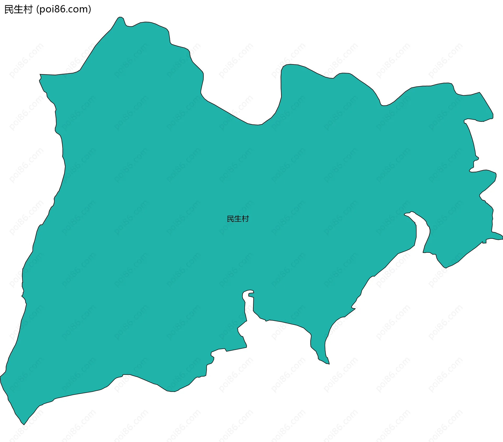 民生村边界地图