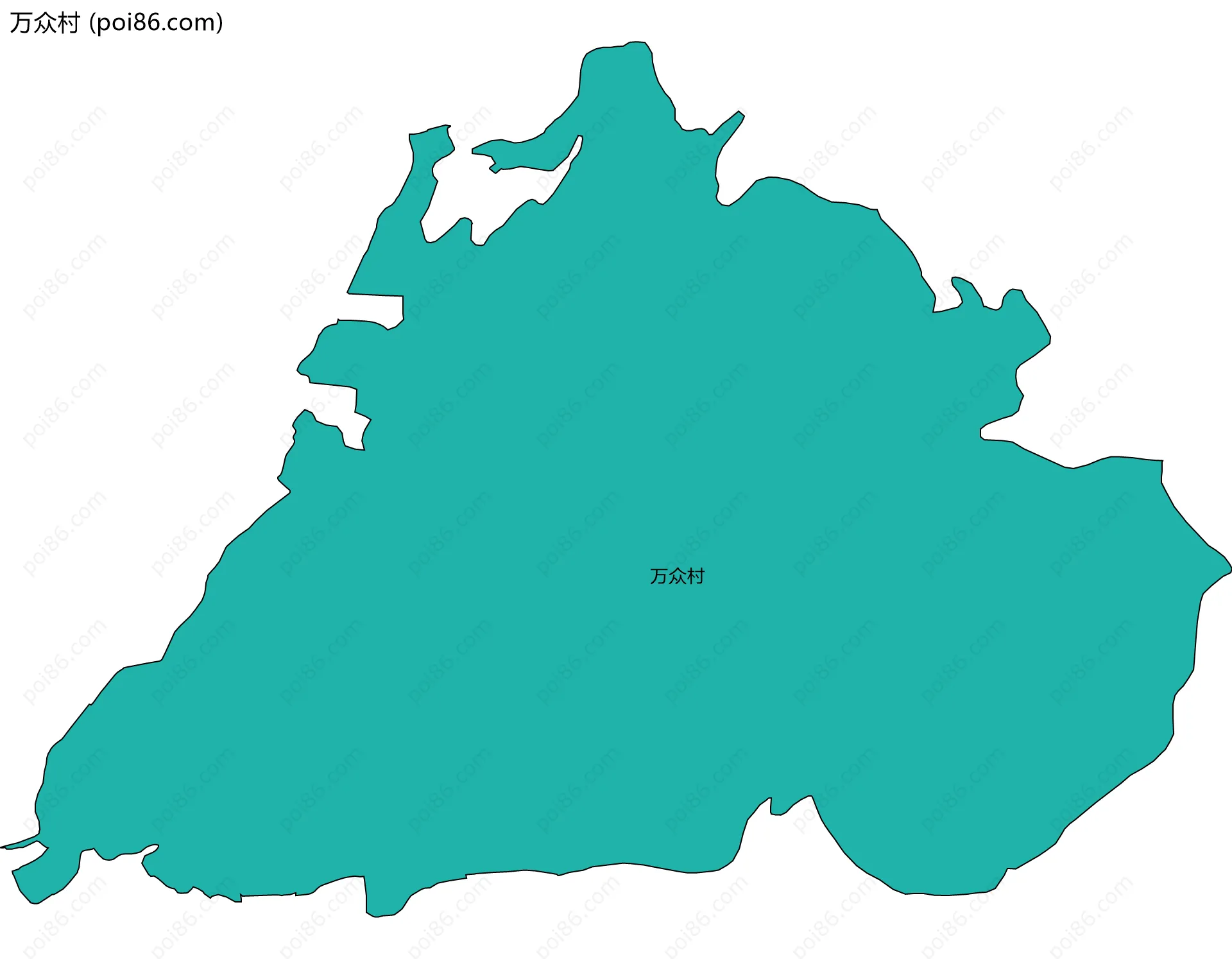 万众村边界地图