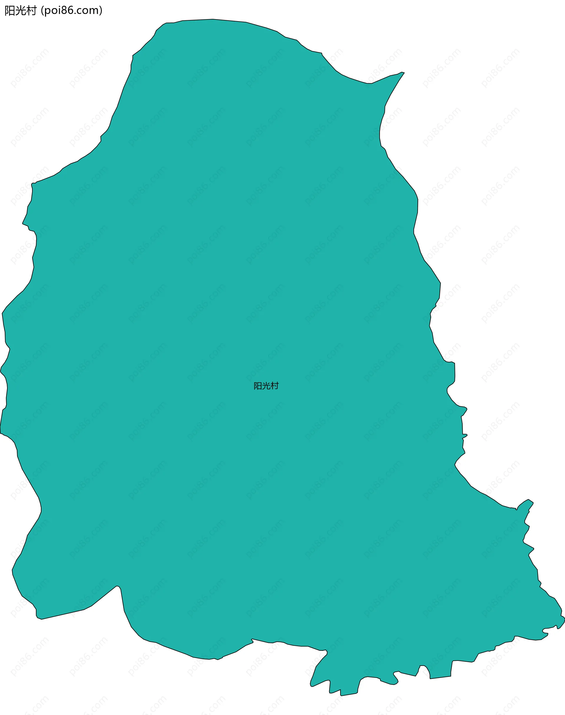 阳光村边界地图