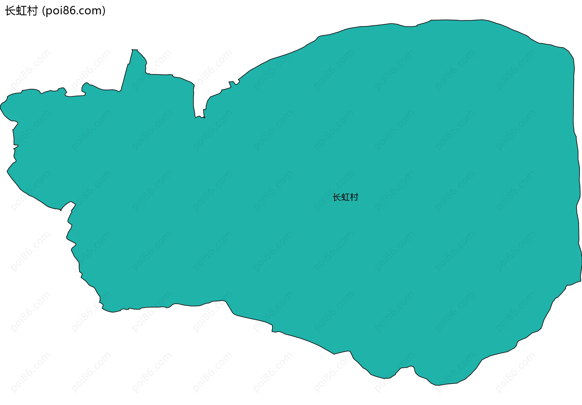 长虹村边界地图