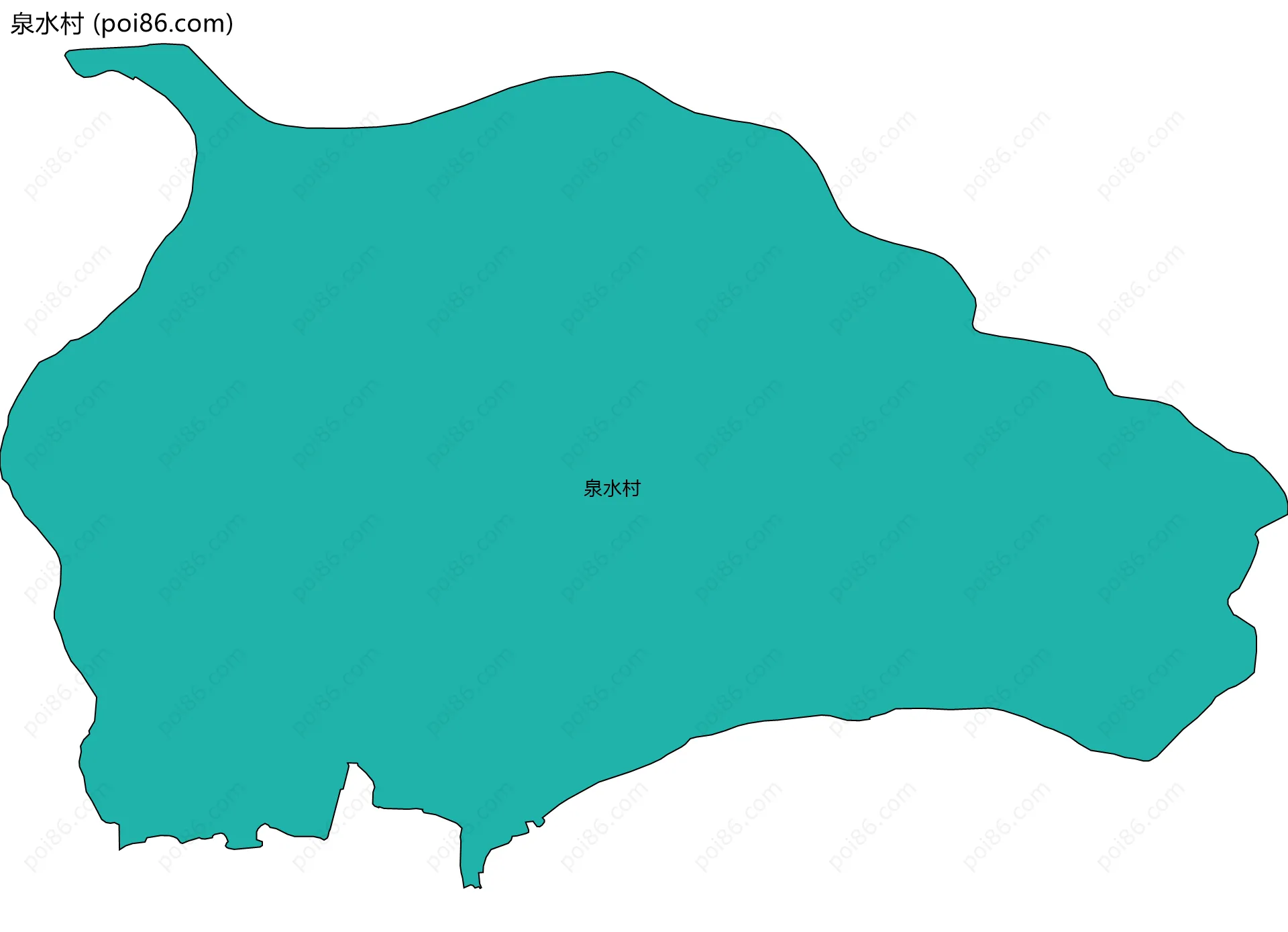 泉水村边界地图