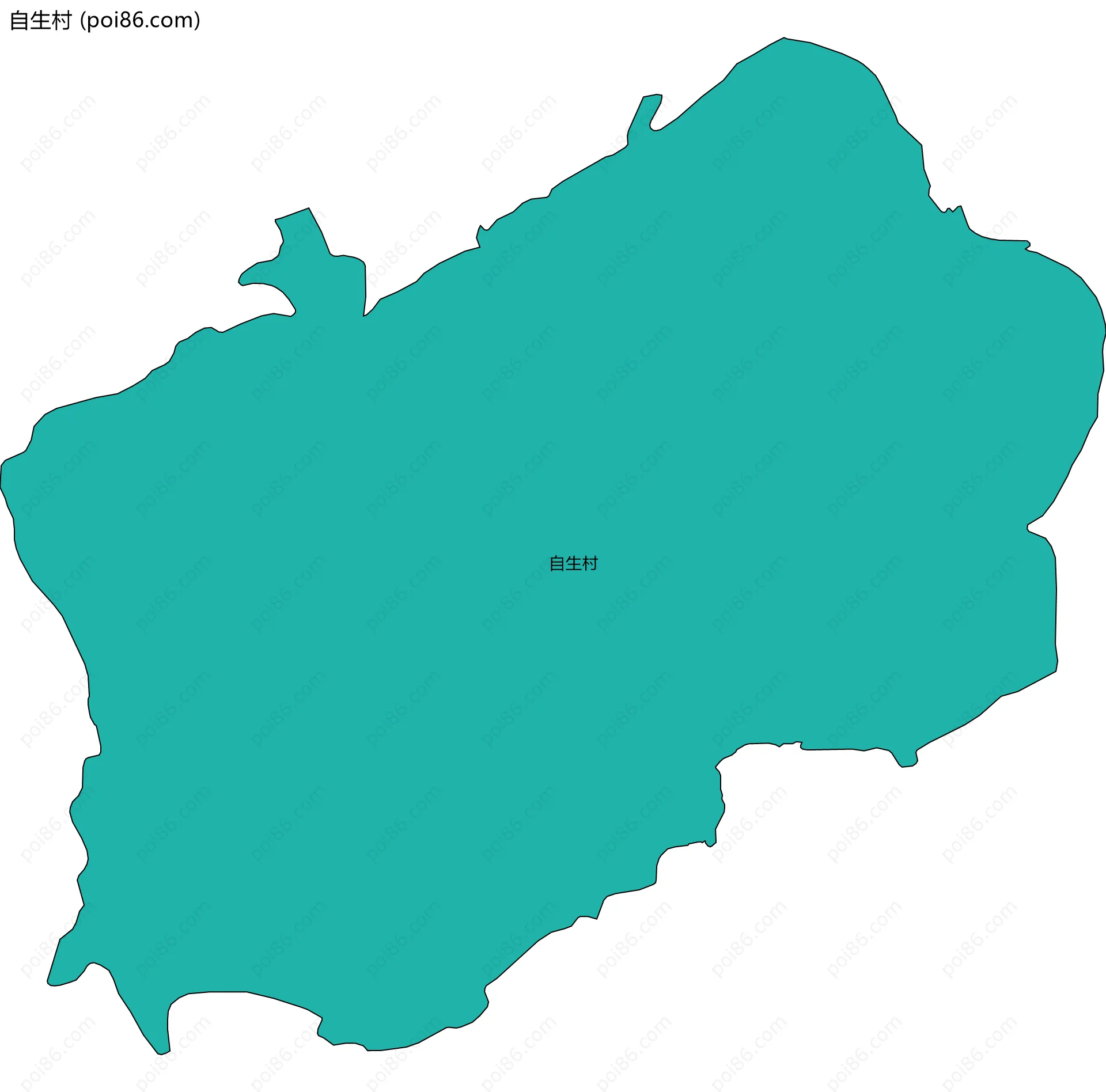 自生村边界地图