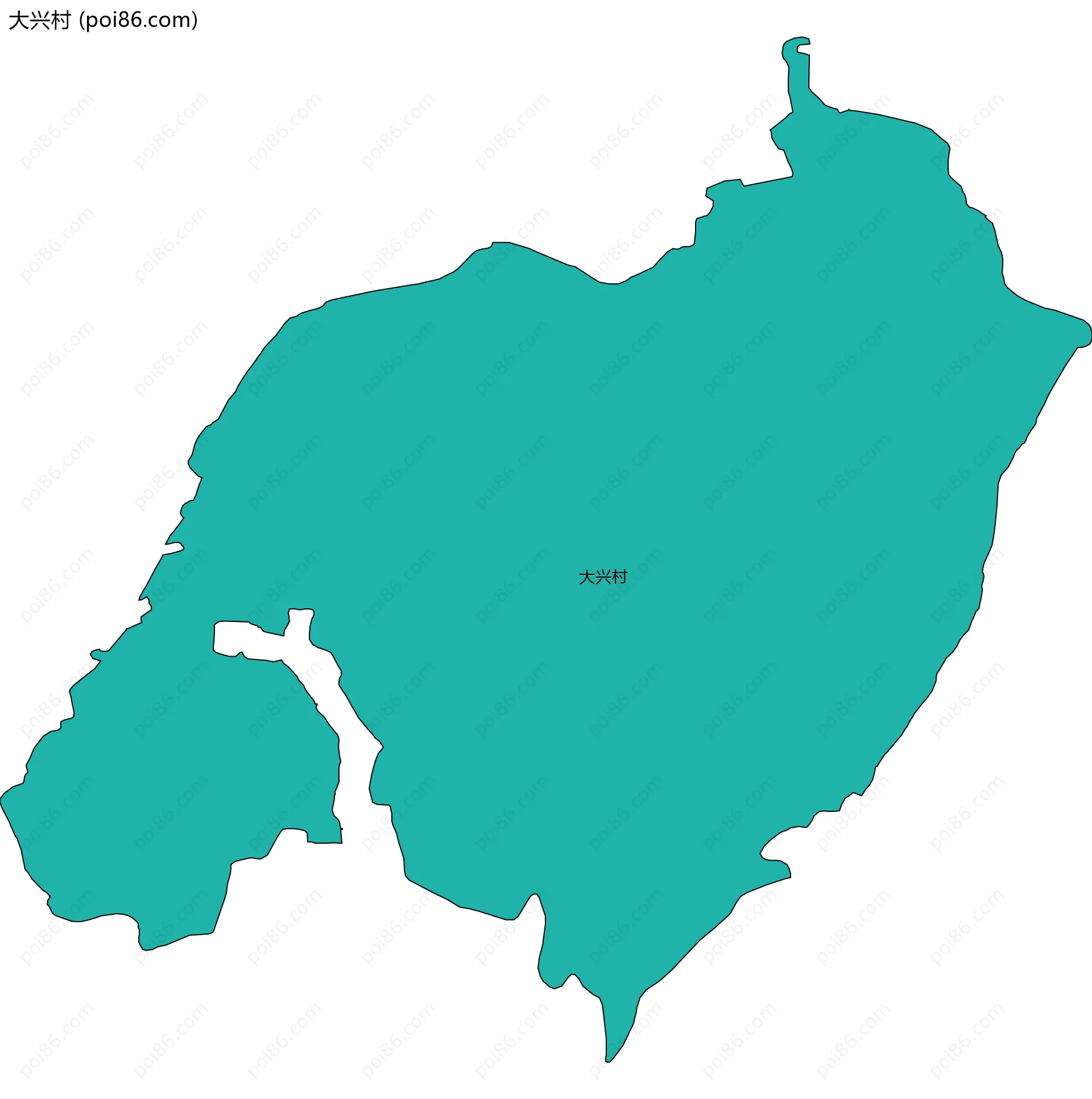 大兴村边界地图