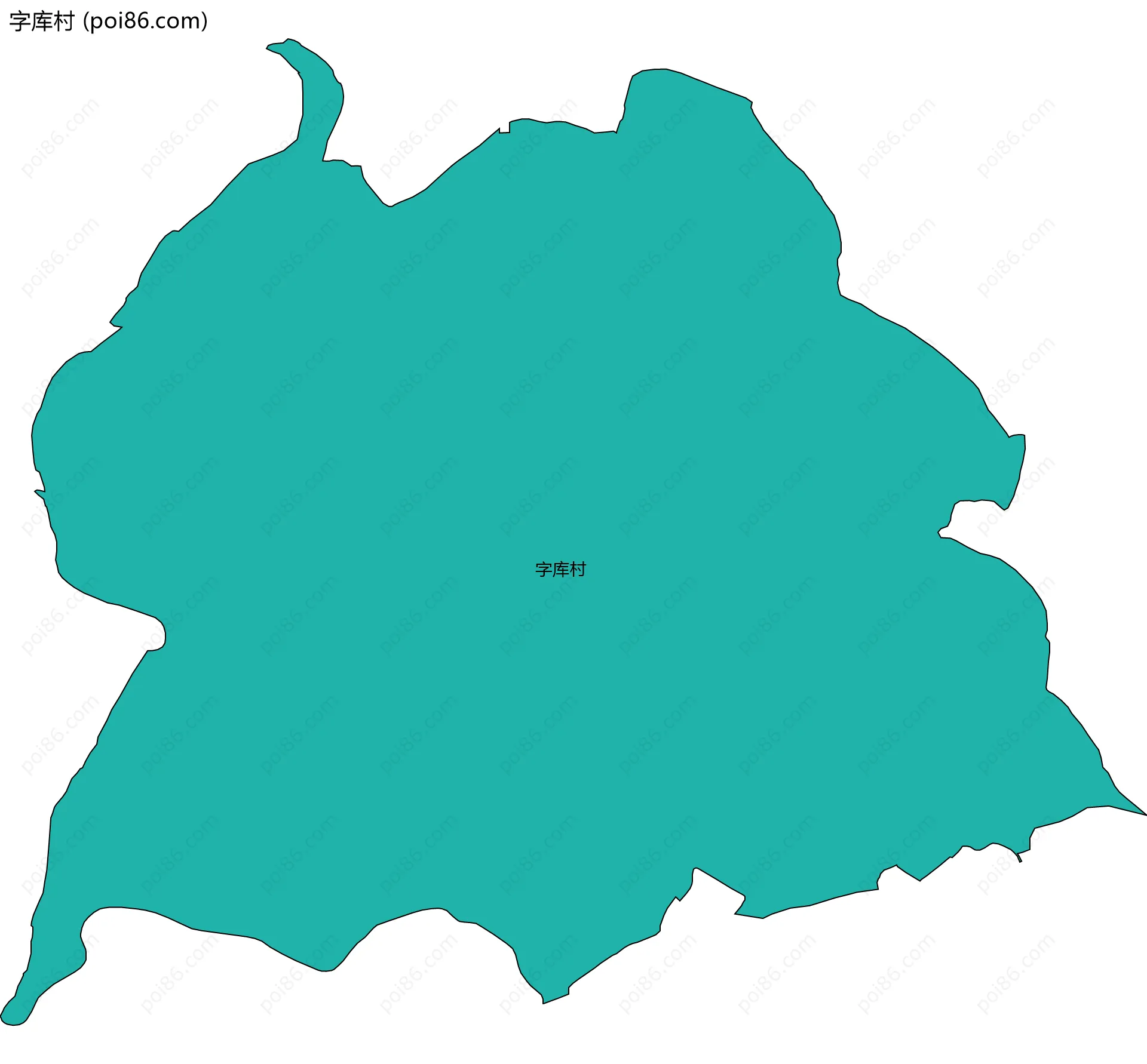 字库村边界地图