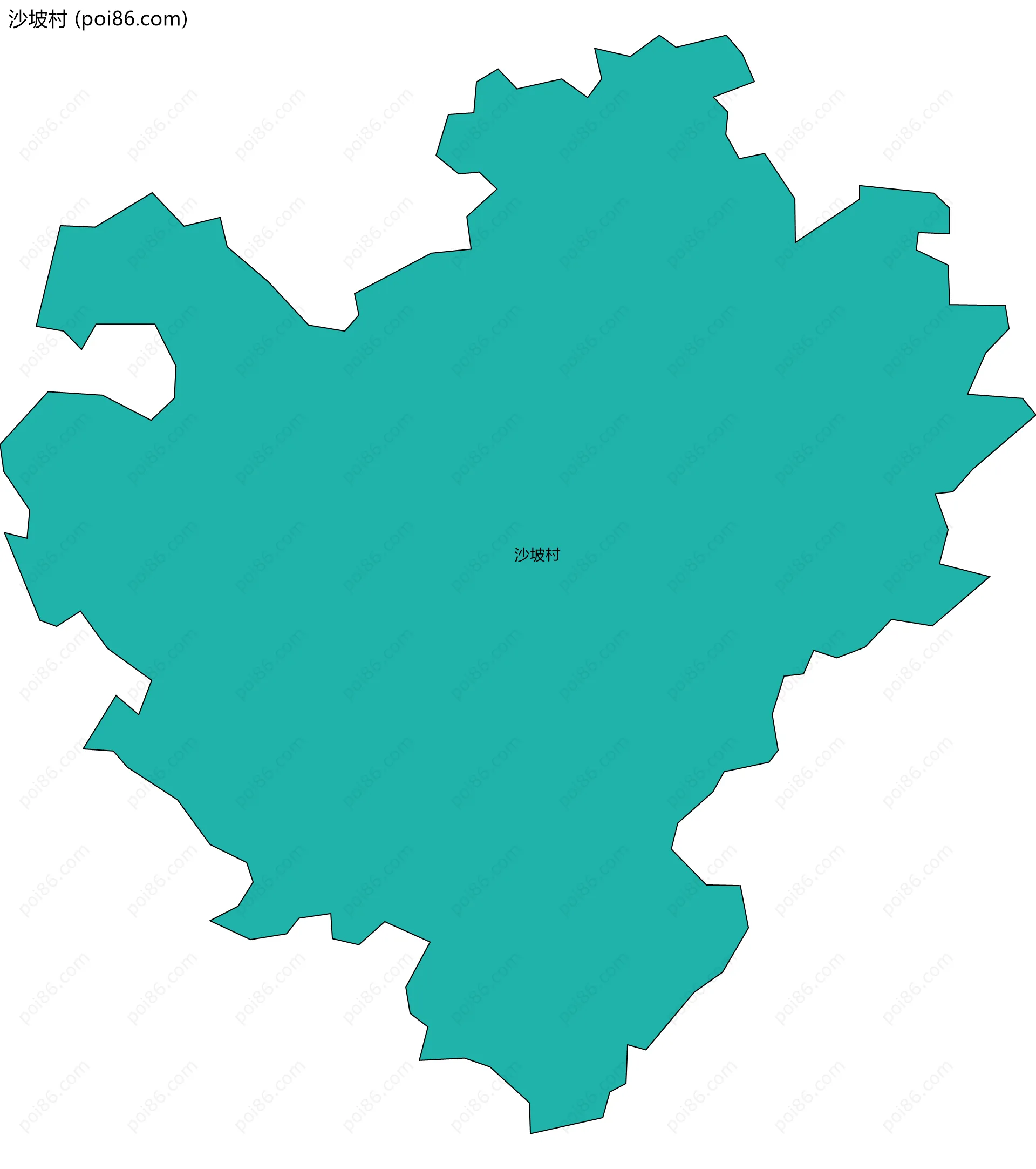 沙坡村边界地图