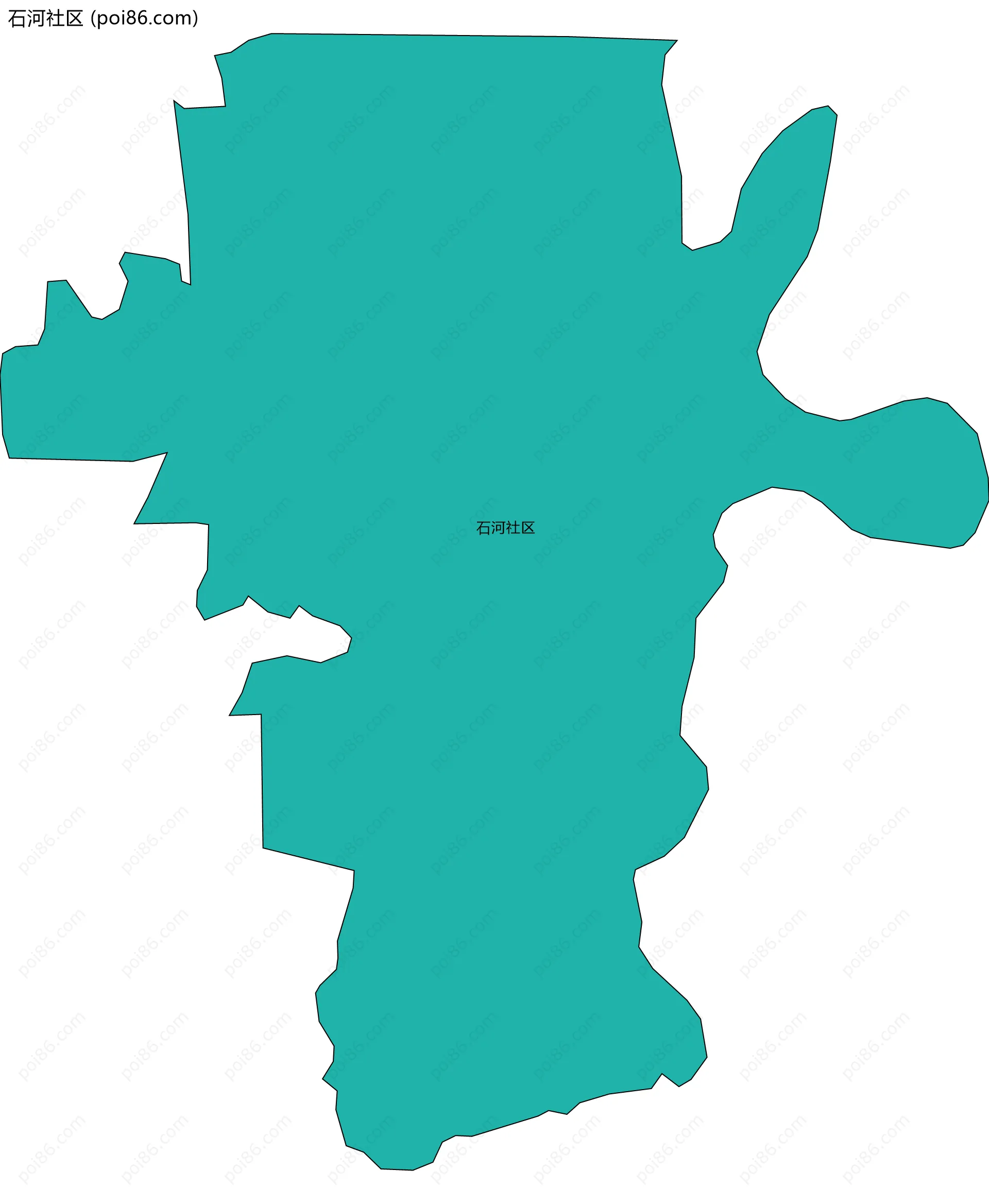 石河社区边界地图