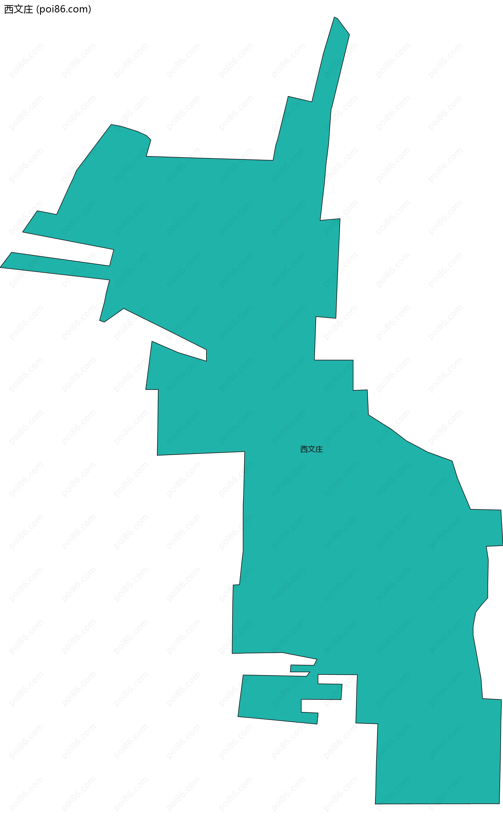 西文庄边界地图