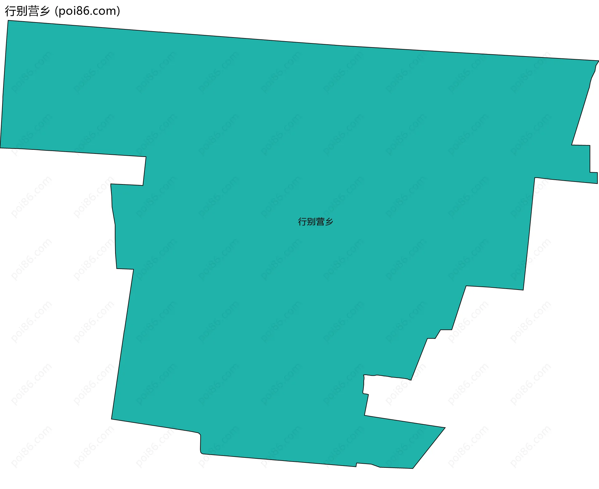 行别营乡边界地图