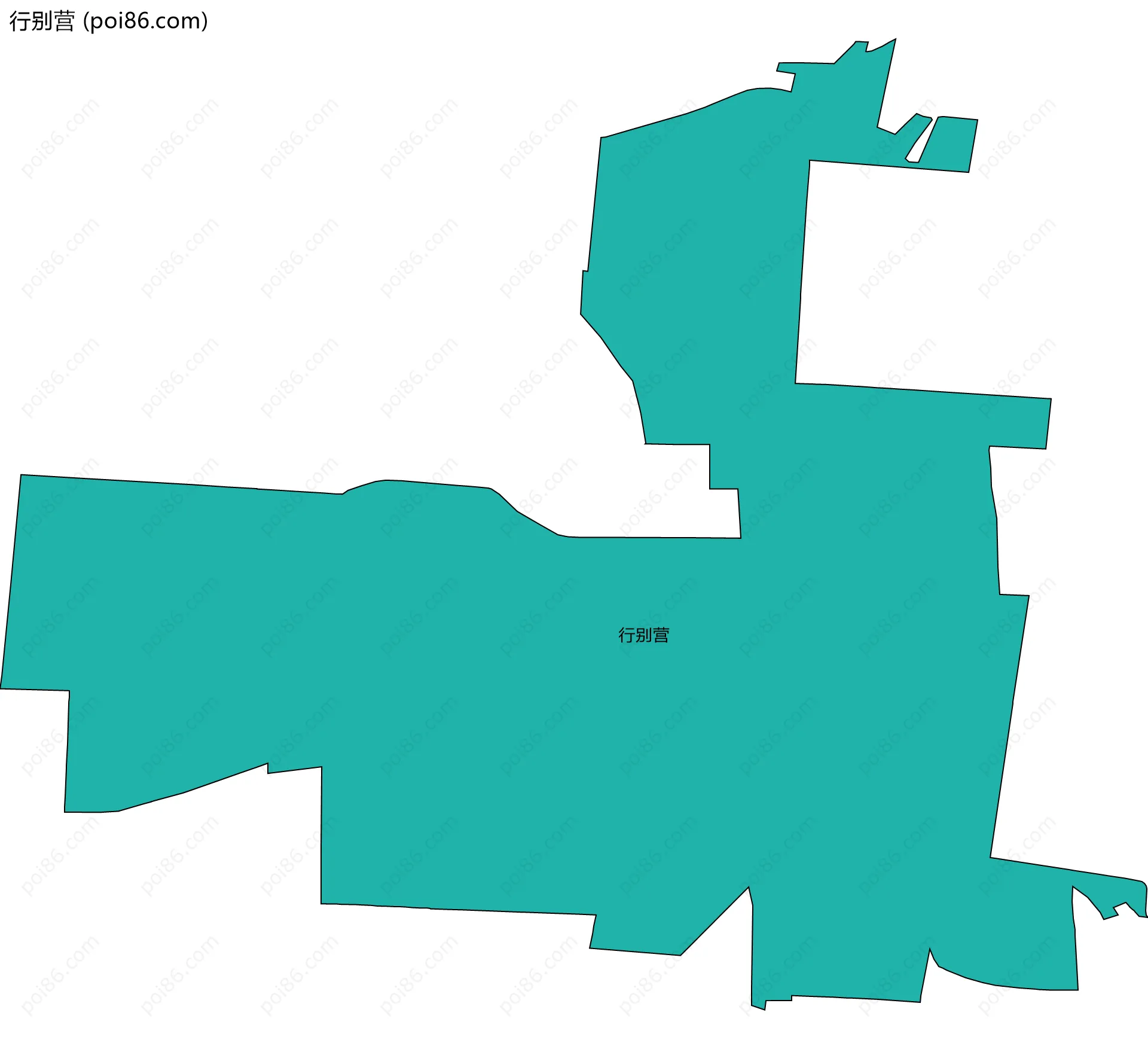 行别营边界地图