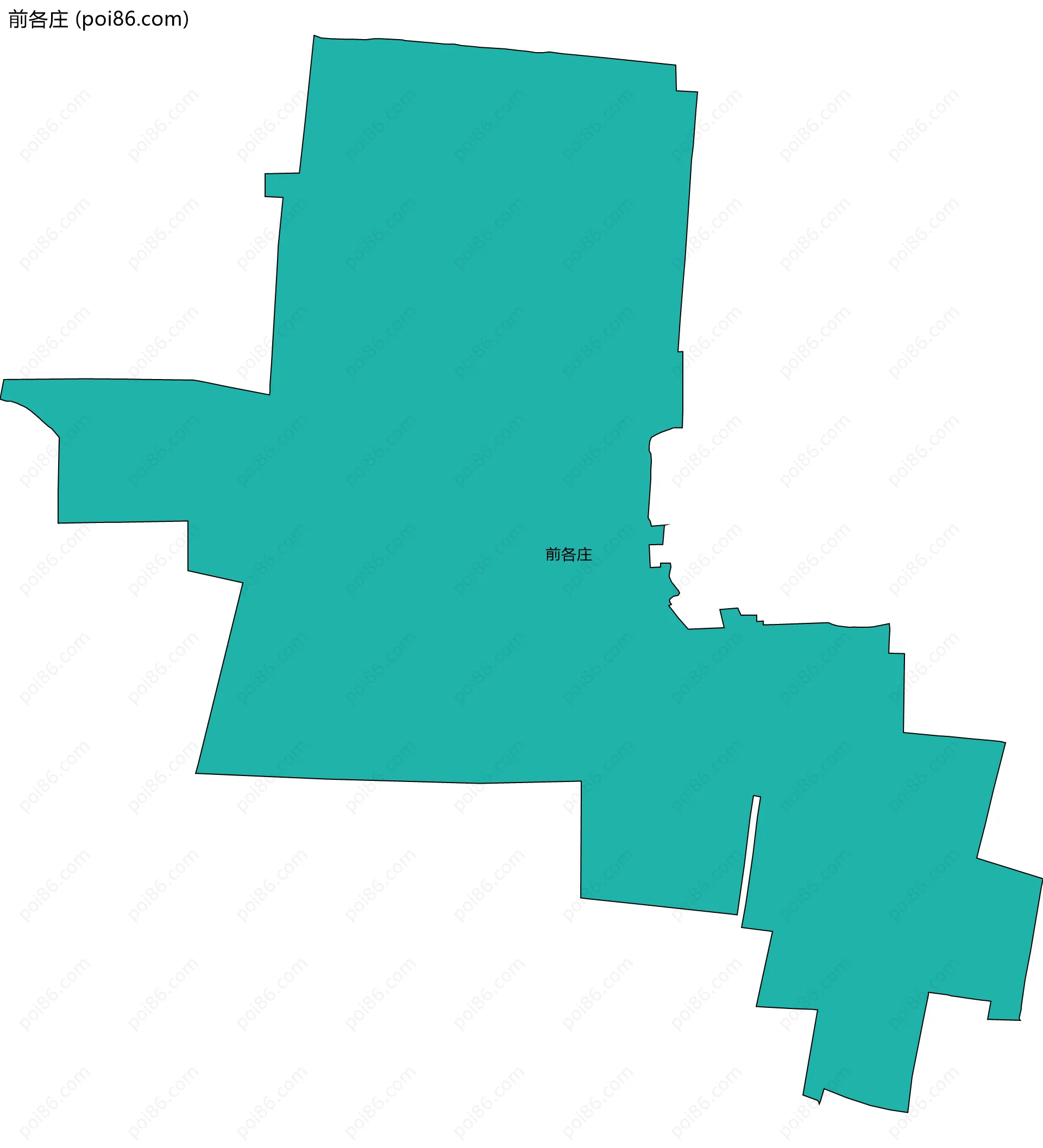 前各庄边界地图