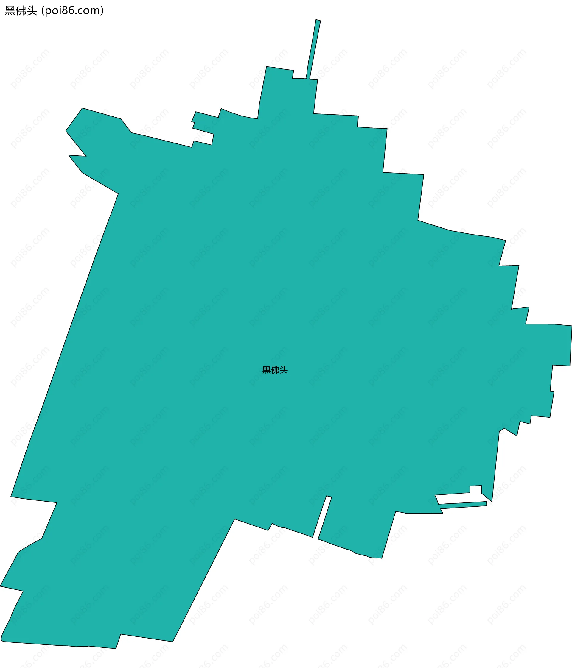 黑佛头边界地图