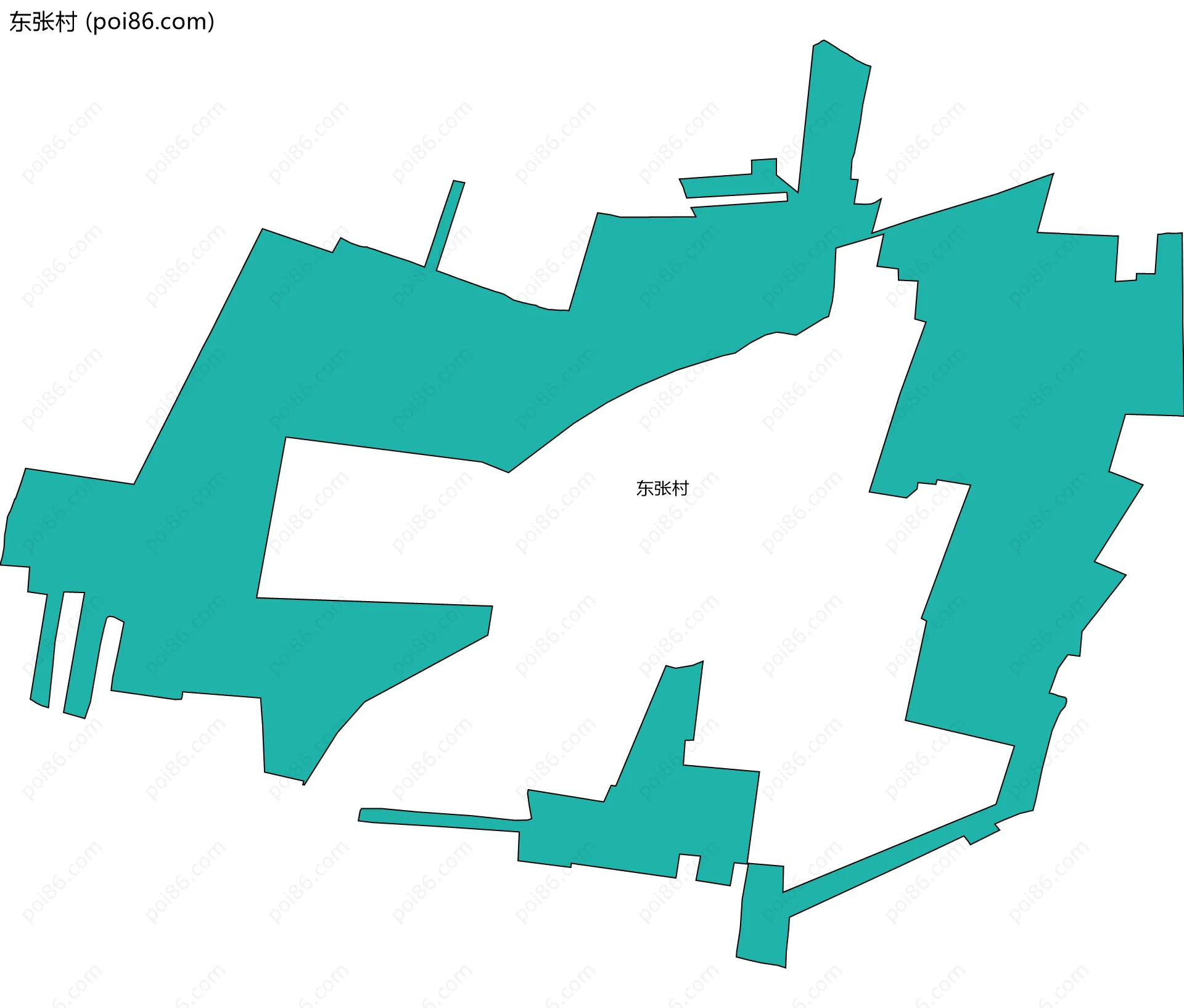 东张村边界地图