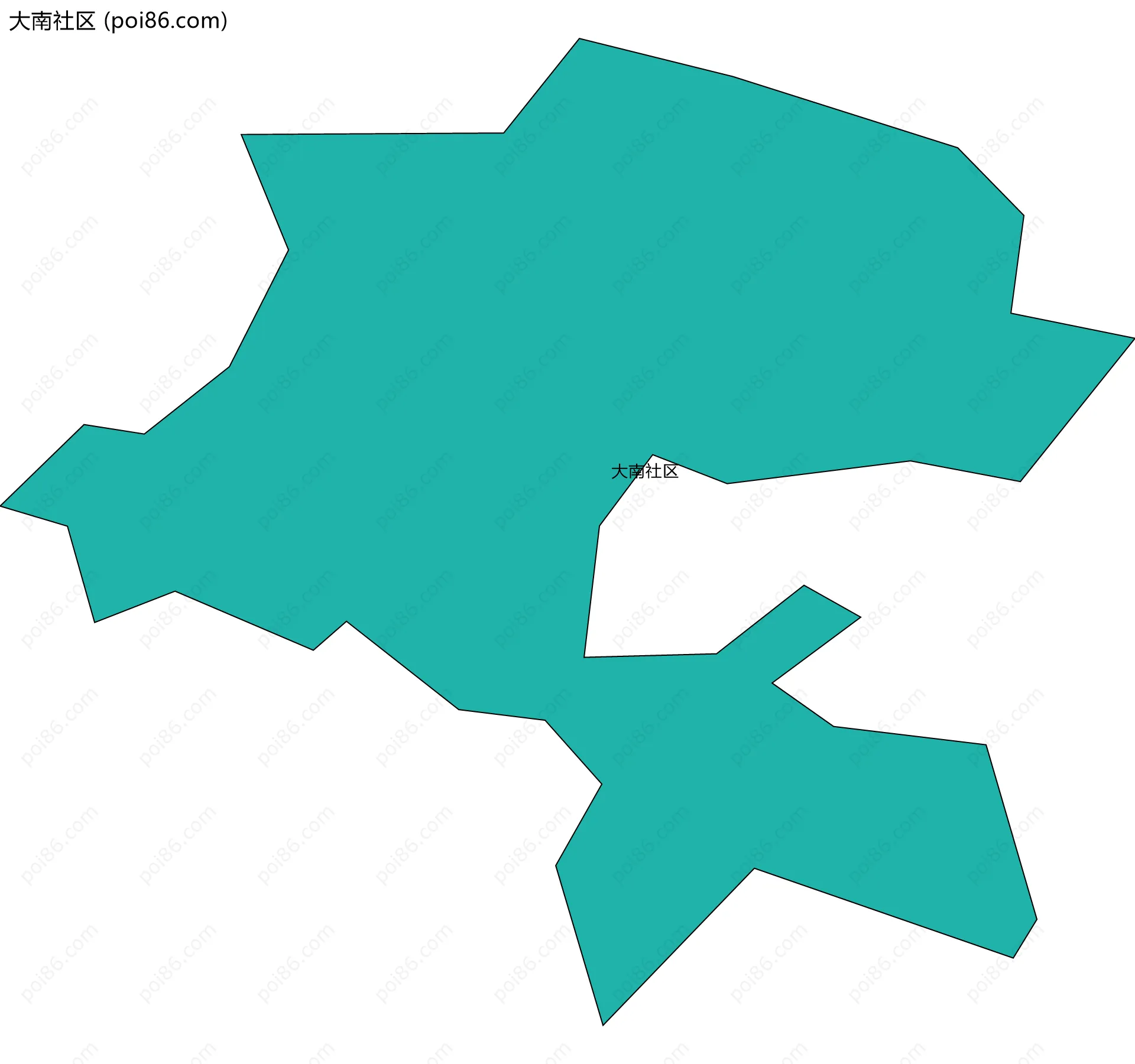 大南社区边界地图