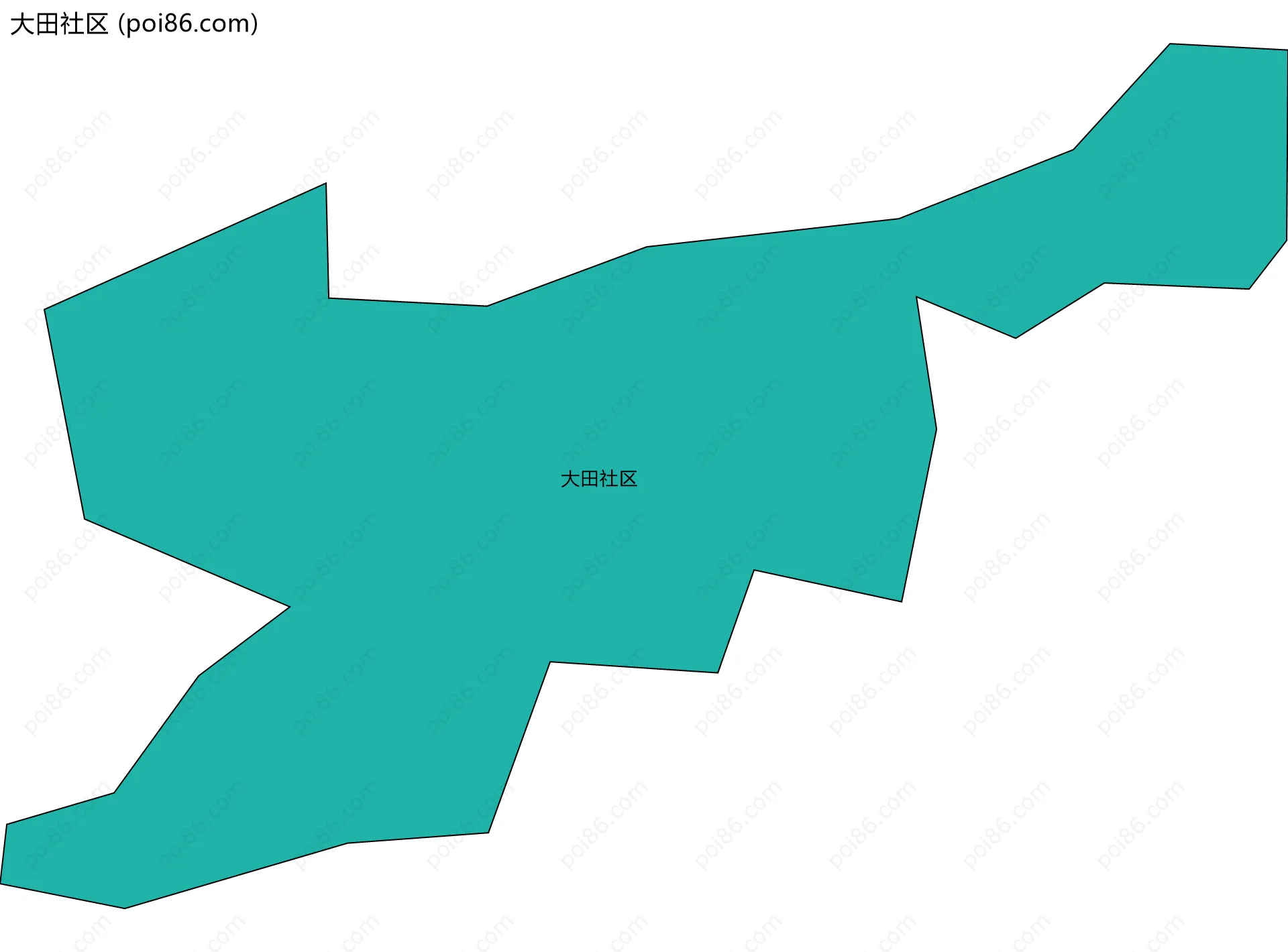 大田社区边界地图
