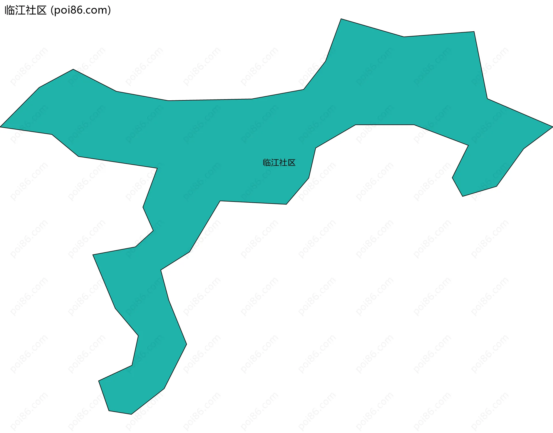 临江社区边界地图