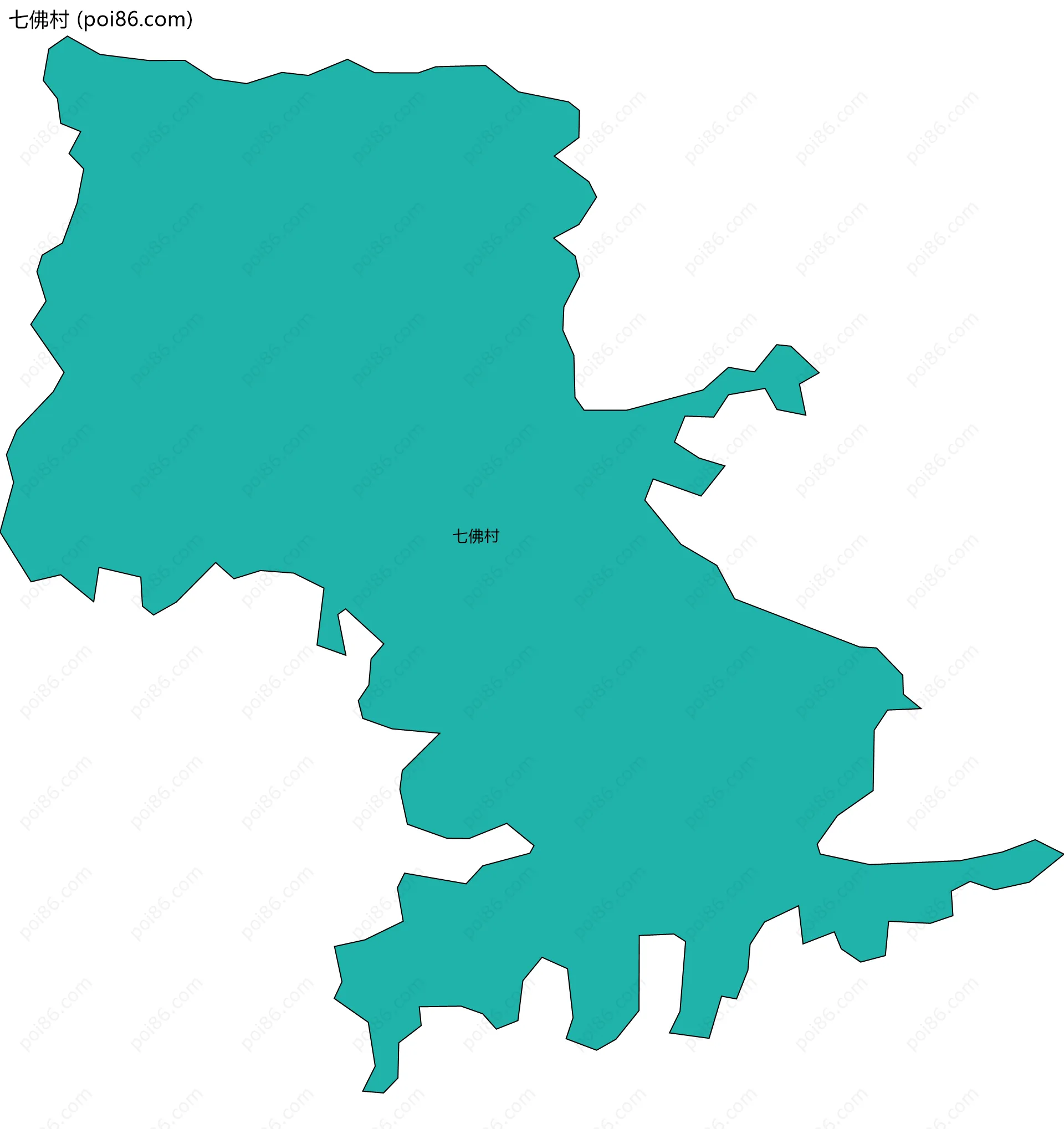 七佛村边界地图