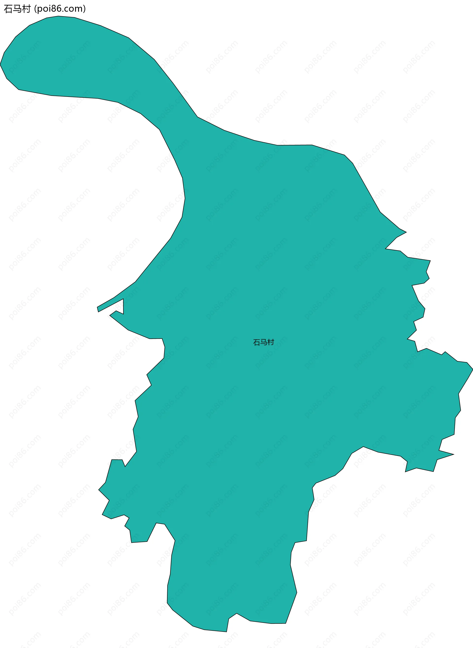 石马村边界地图