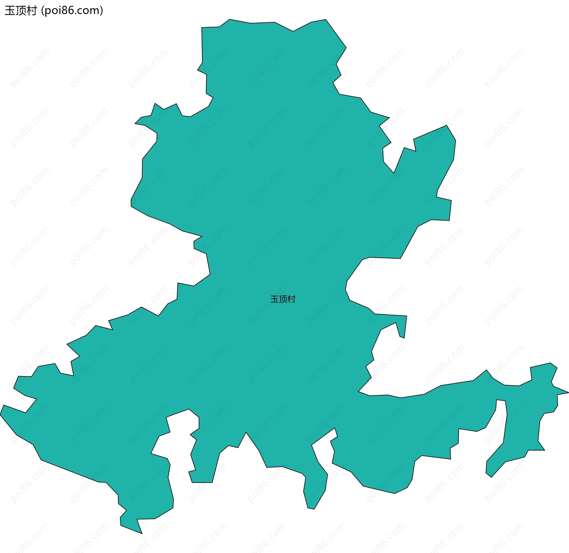 玉顶村边界地图