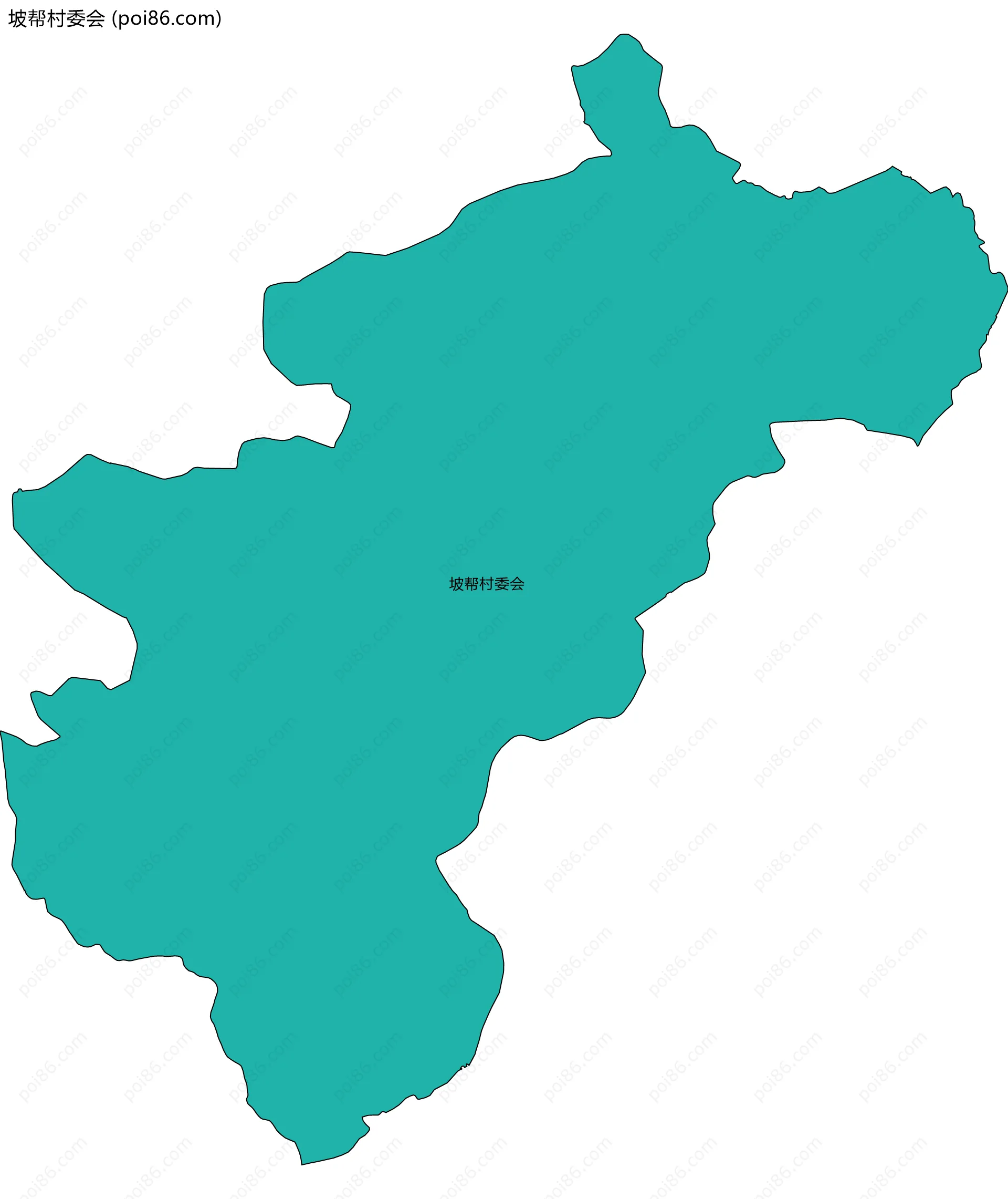 坡帮村委会边界地图
