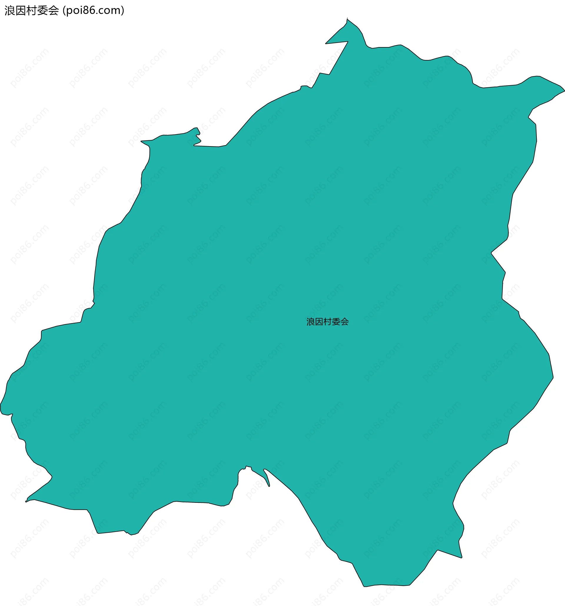 浪因村委会边界地图