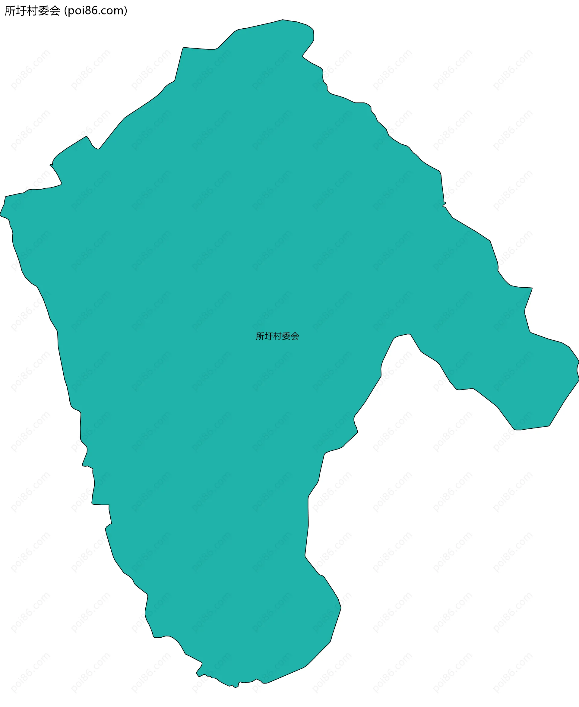 所圩村委会边界地图