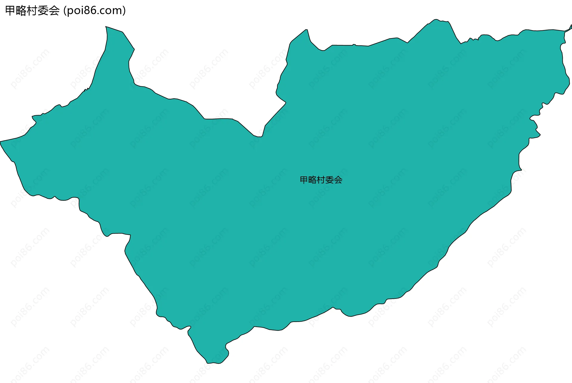 甲略村委会边界地图