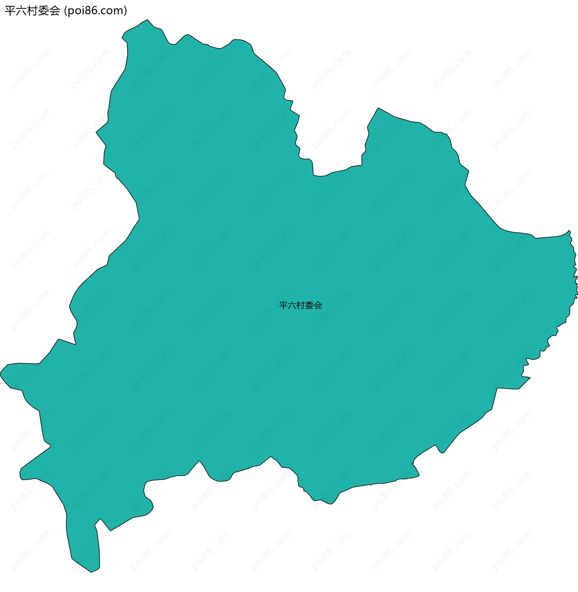 平六村委会边界地图