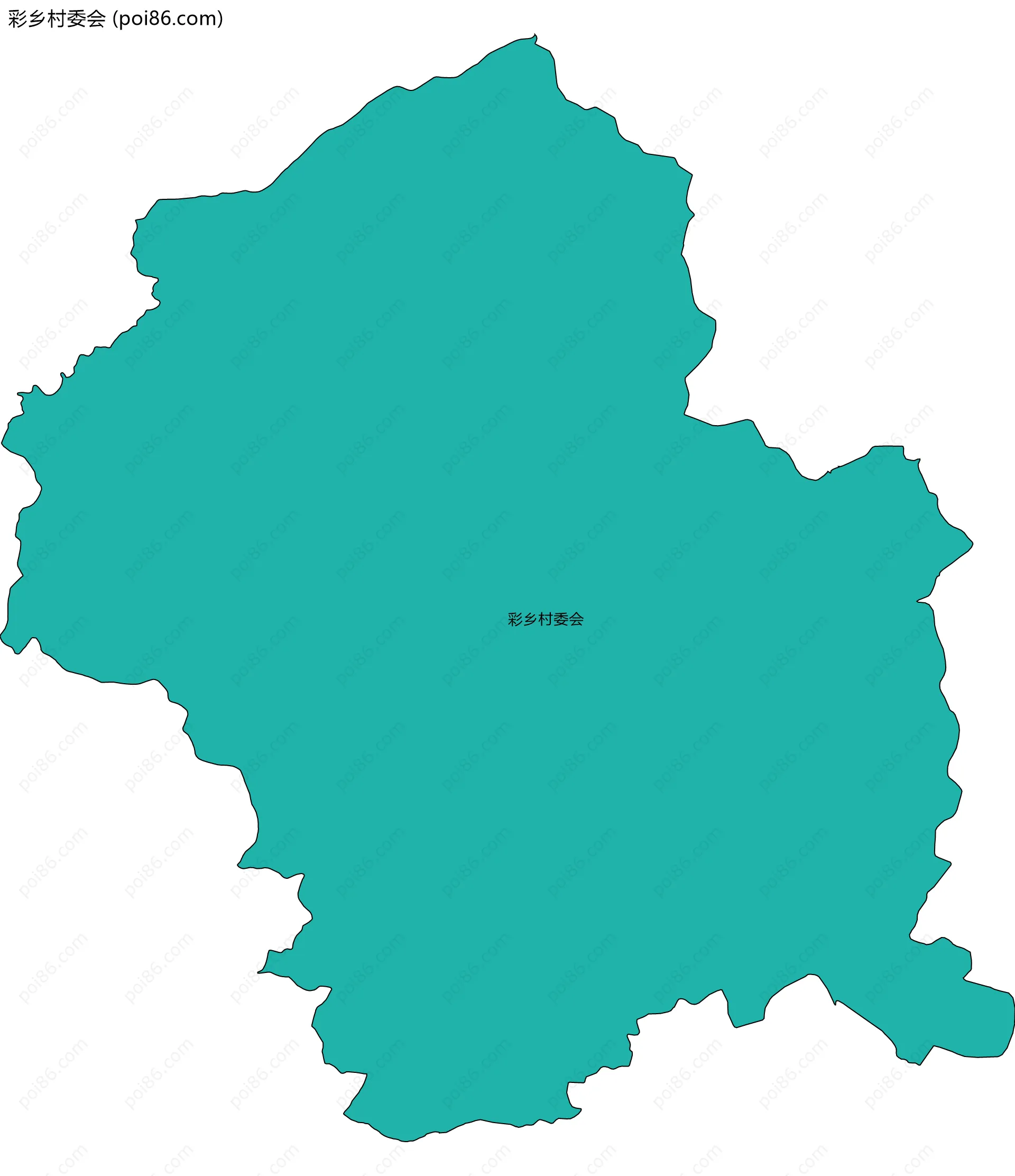 彩乡村委会边界地图