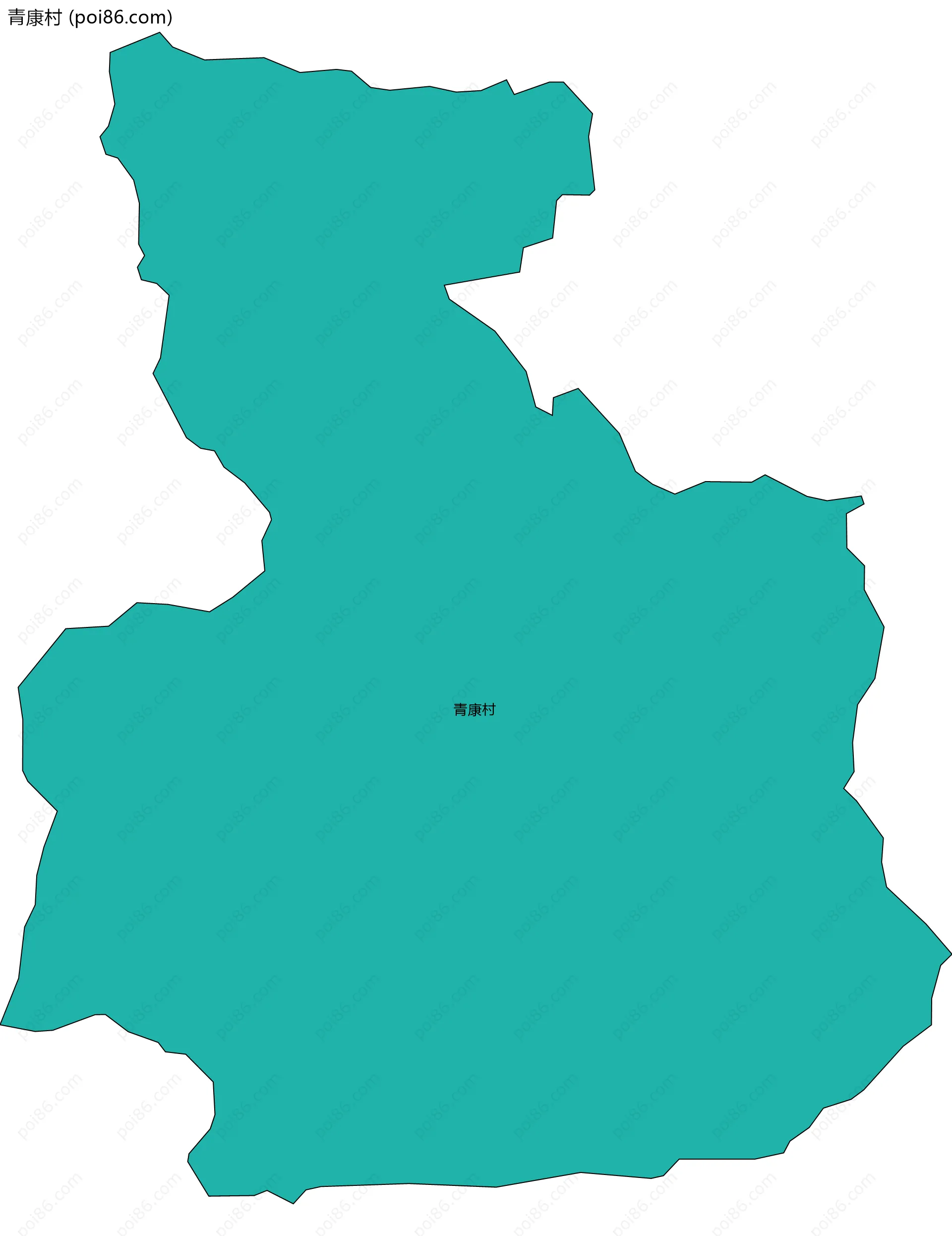 青康村边界地图