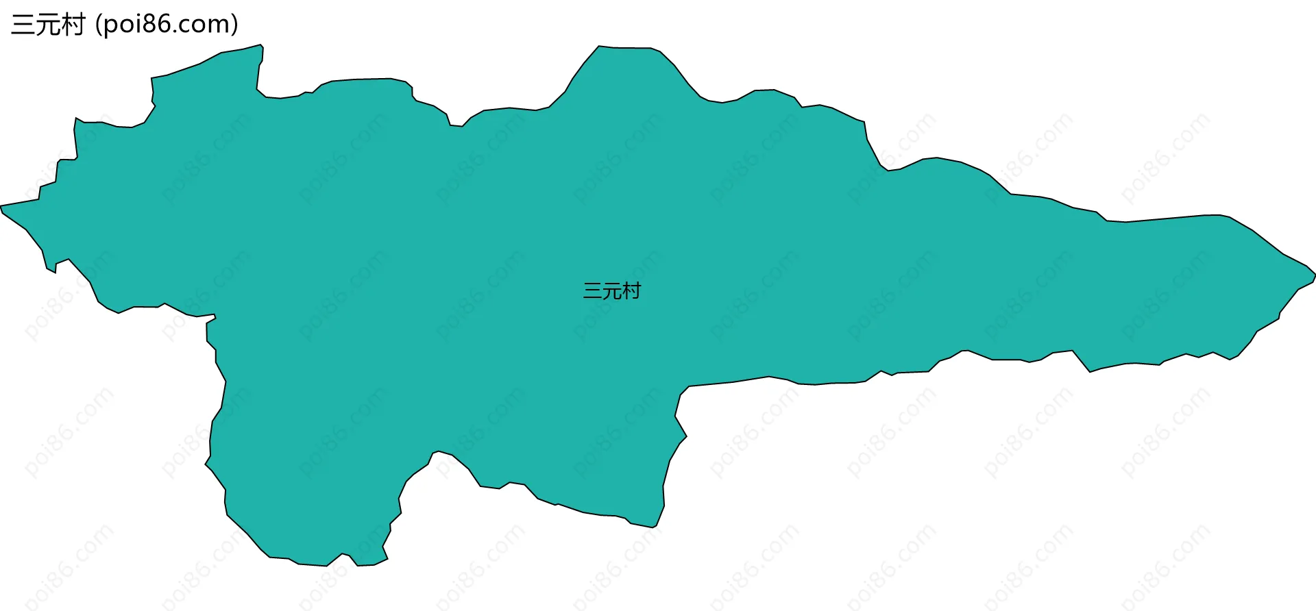 三元村边界地图