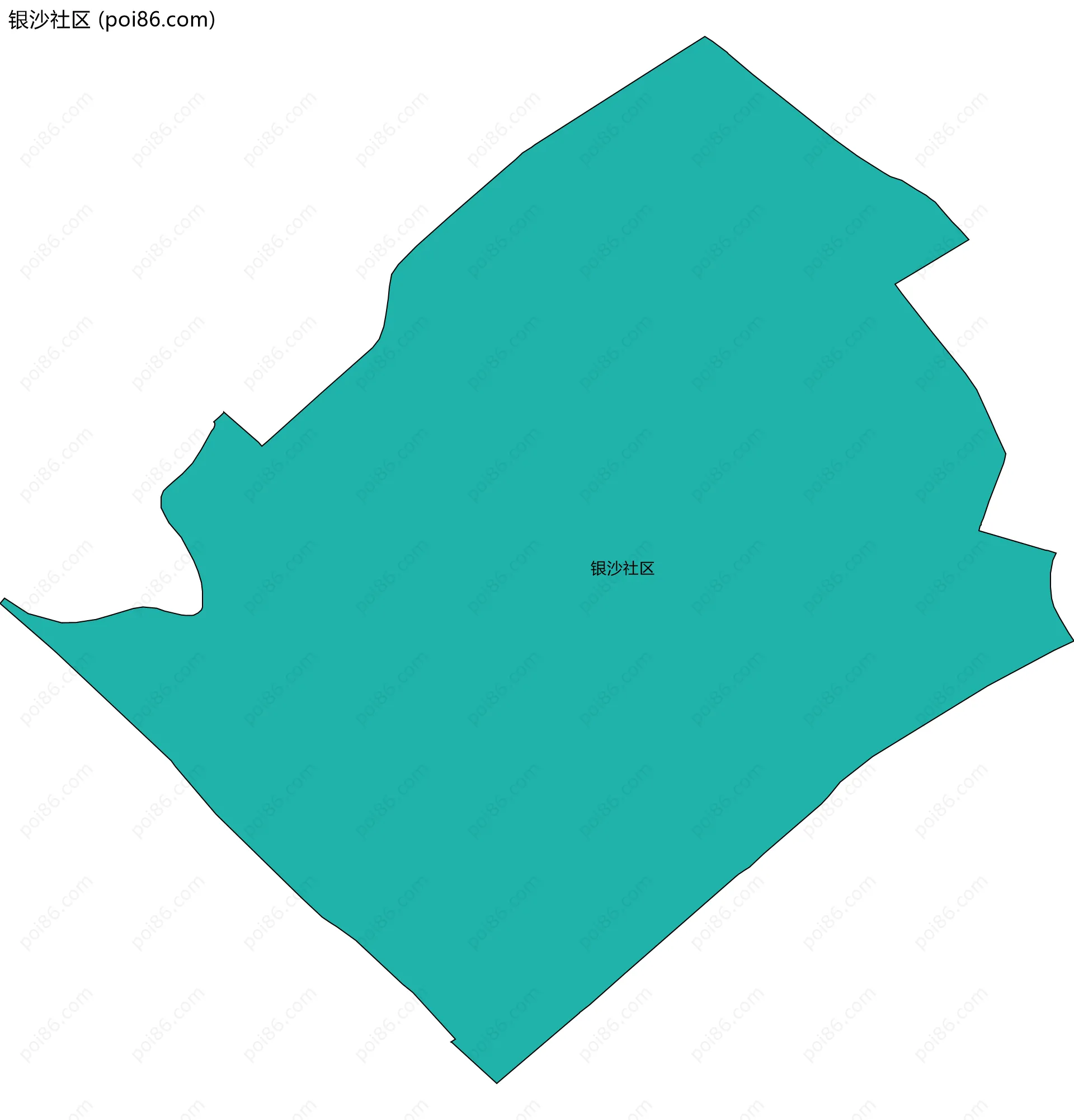 银沙社区边界地图